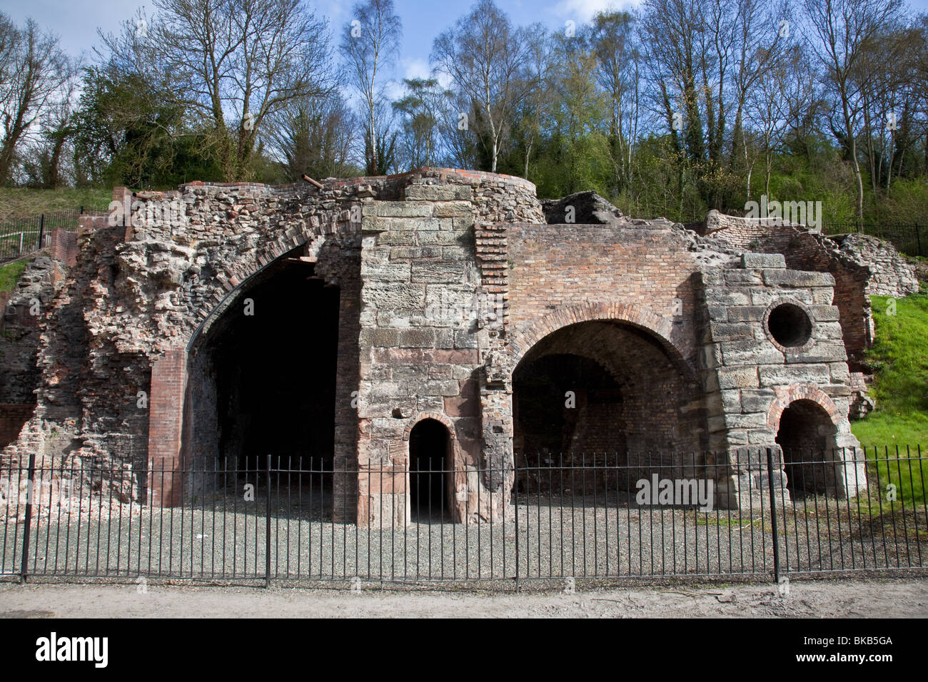 Bedlam Furnaces, Ironbridge Gorge, Shropshire UK Stock Photo