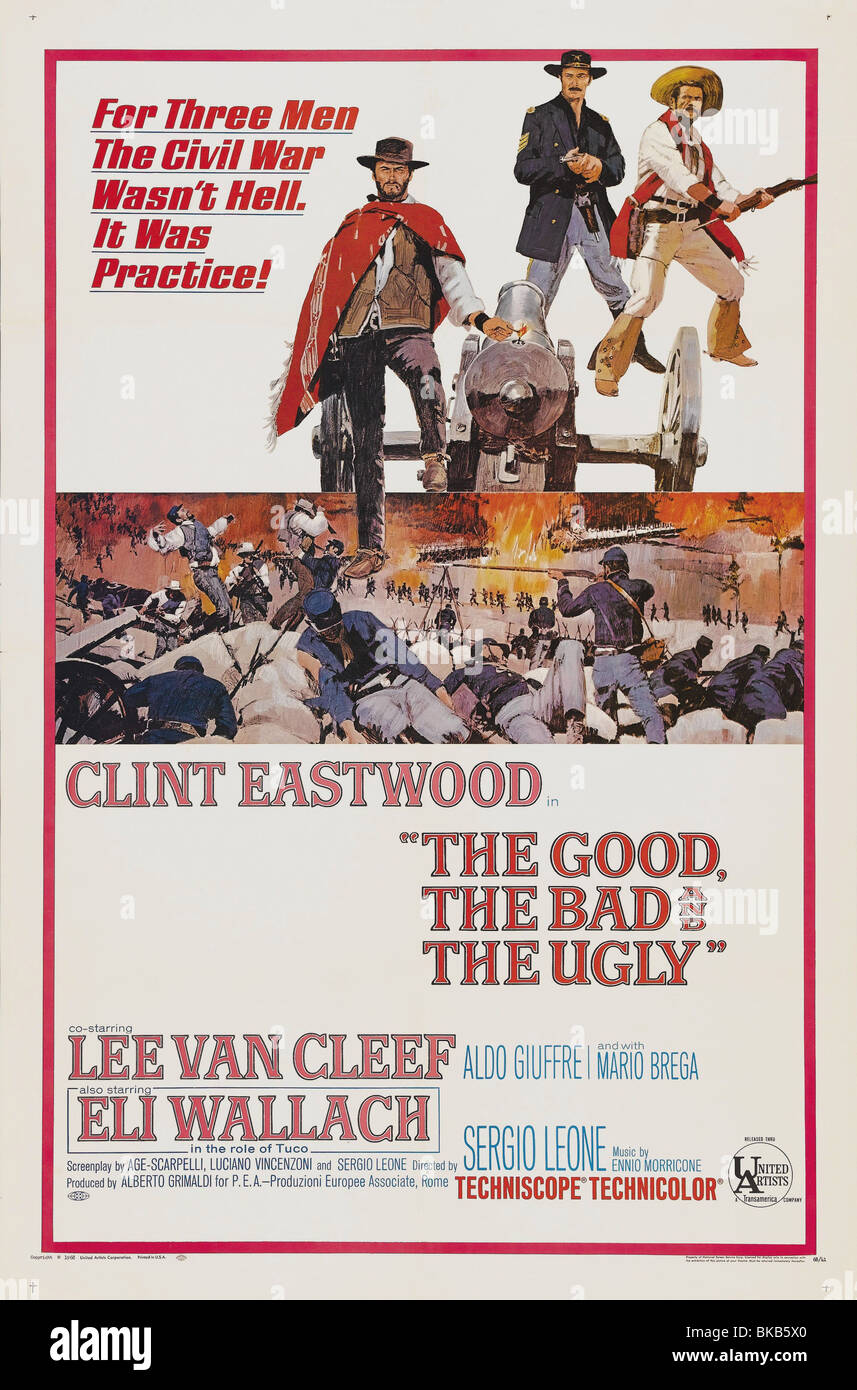 Il buono, il brutto, il cattivo The Good, bad and ugly Year  1966 Director Sergio Leone Movie poster (USA)   Clint Eastwood Stock Photo