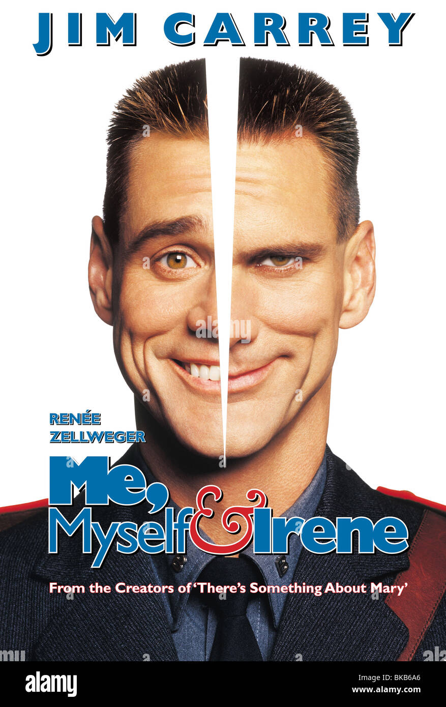 Me, Myself and Irene Year : 2000 Director : Peter et Bobby Farrelly Jim Carrey Movie poster (USA) Stock Photo