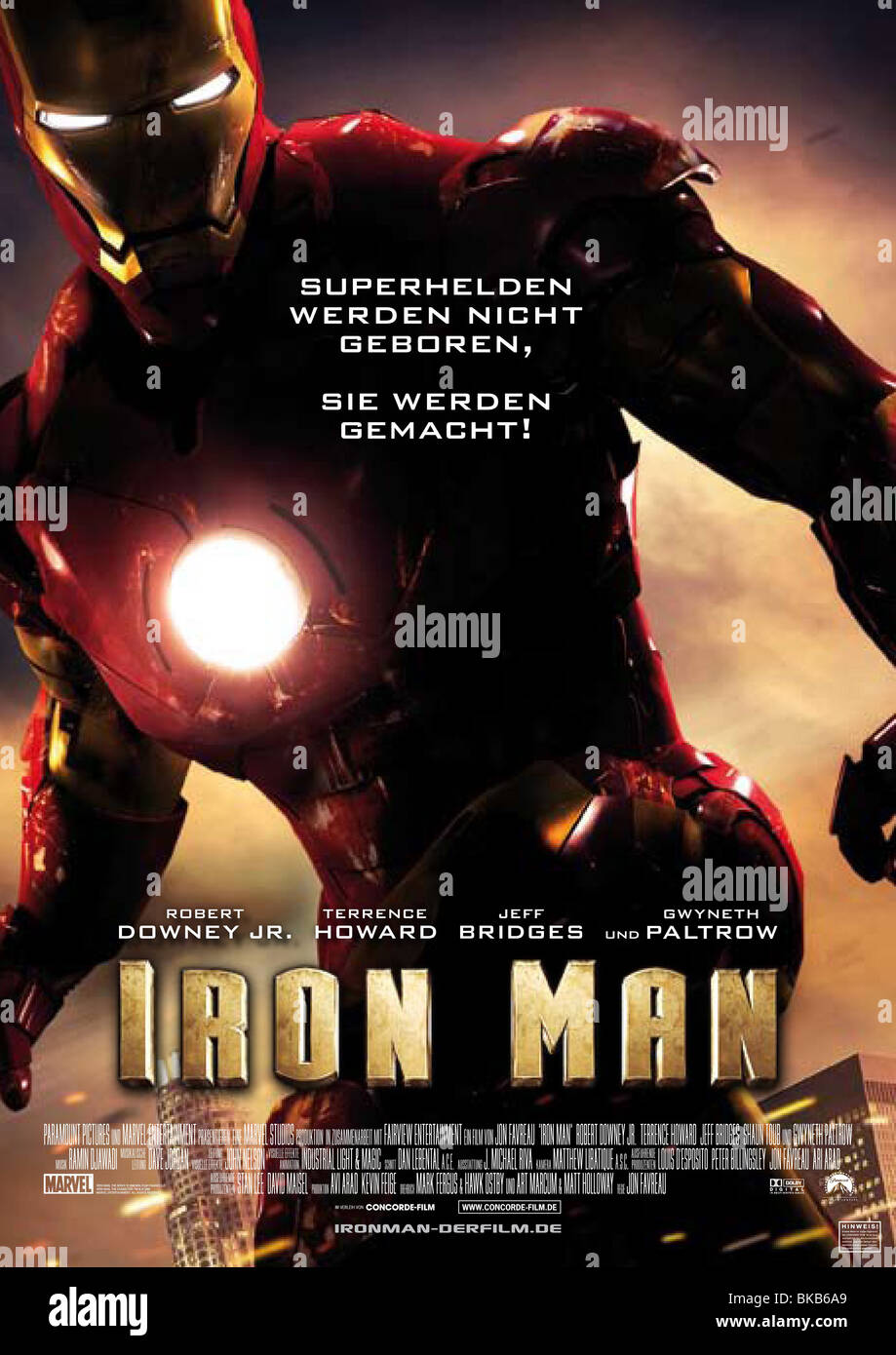 Iron Man Year  20 Director  Jon Favreau Movie poster Ger ...