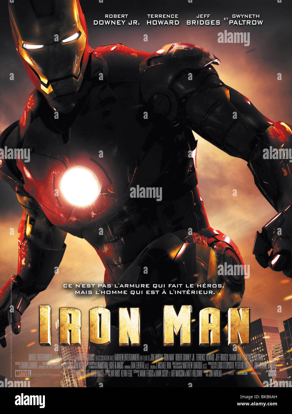 Iron Man Year : 2008  Director: Jon Favreau Movie poster (Fr) Stock Photo