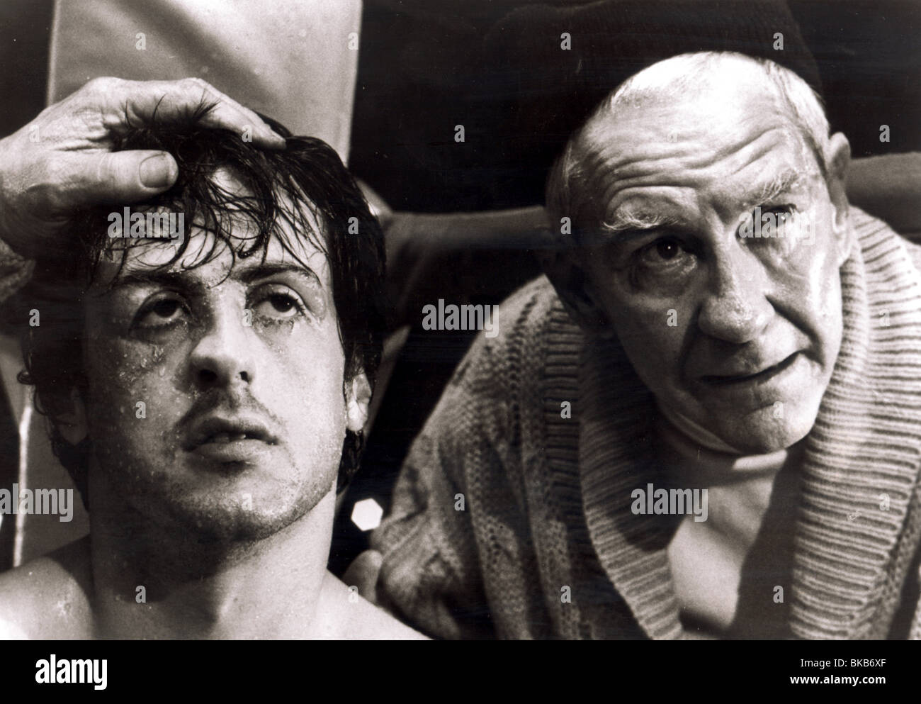 ROCKY (1976) SYLVESTER STALLONE, BURGESS MEREDITH RKY 002P Stock Photo