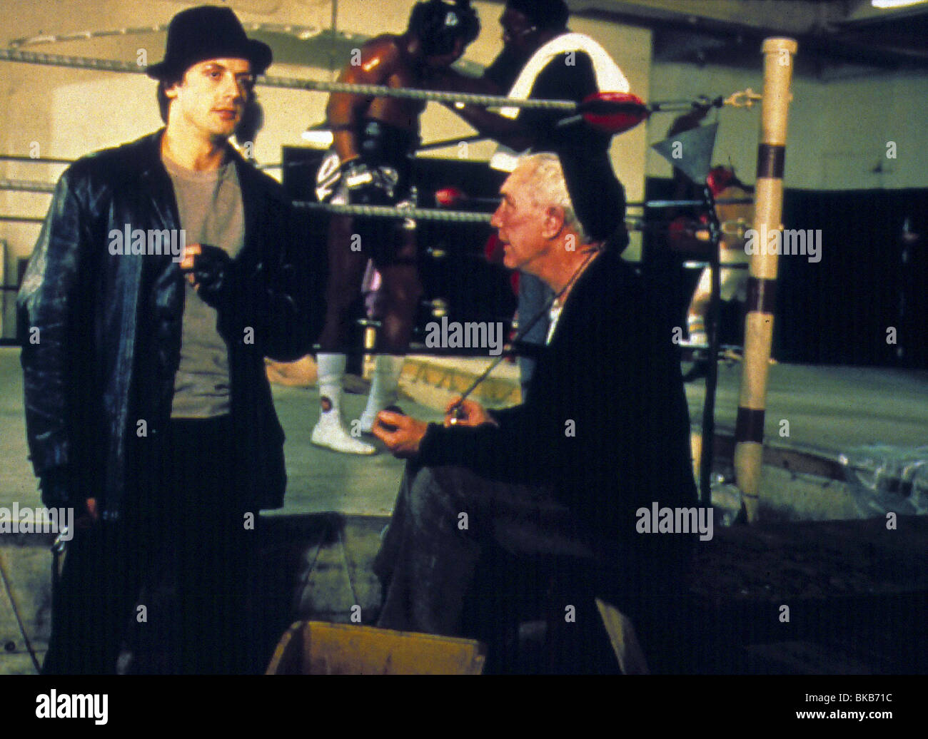 ROCKY (1976) SYLVESTER STALLONE, BURGESS MEREDITH RKY 036 Stock Photo