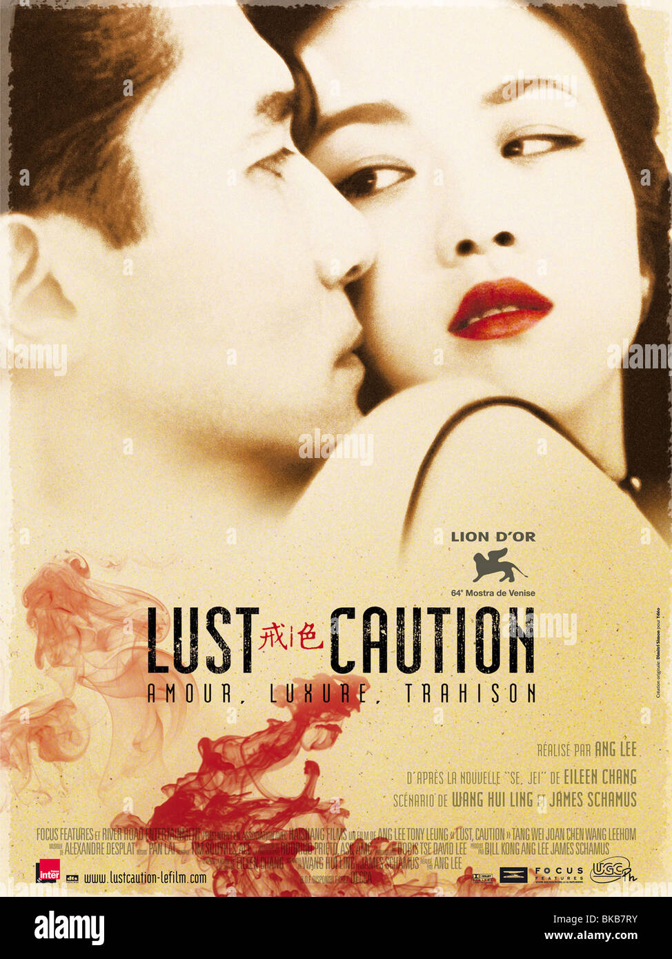 Lust, Caution Se jie  Year : 2007 Director : Ang Lee Tony Leung Chiu Wai, Tang  Wei Affiche du film (Fr) Stock Photo