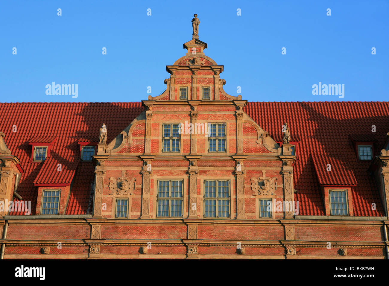 Close-up of the Green Gate (former residence of the Polish kings) in 16th century mannerist style at Gdansk, Poland Stock Photo