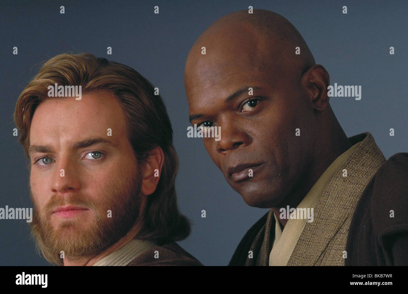 Star Wars II, attack of the clones  Year : 2002 Director : George Lucas Ewan McGregor, Samuel L. Jackson Stock Photo