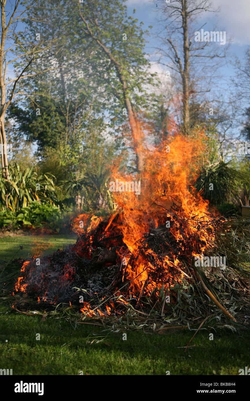 A garden bonfire Stock Photo Alamy