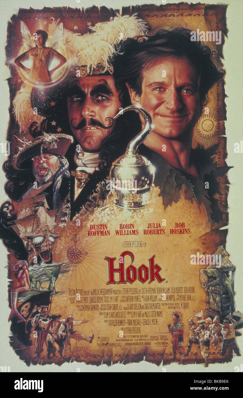 Hook Movie Fan Community - Steven Spielberg, Robin Williams' stunt double  Keith Campbell, and Robin Williams on the ILM blue screen set for the  iconic scene of Peter's first view of the