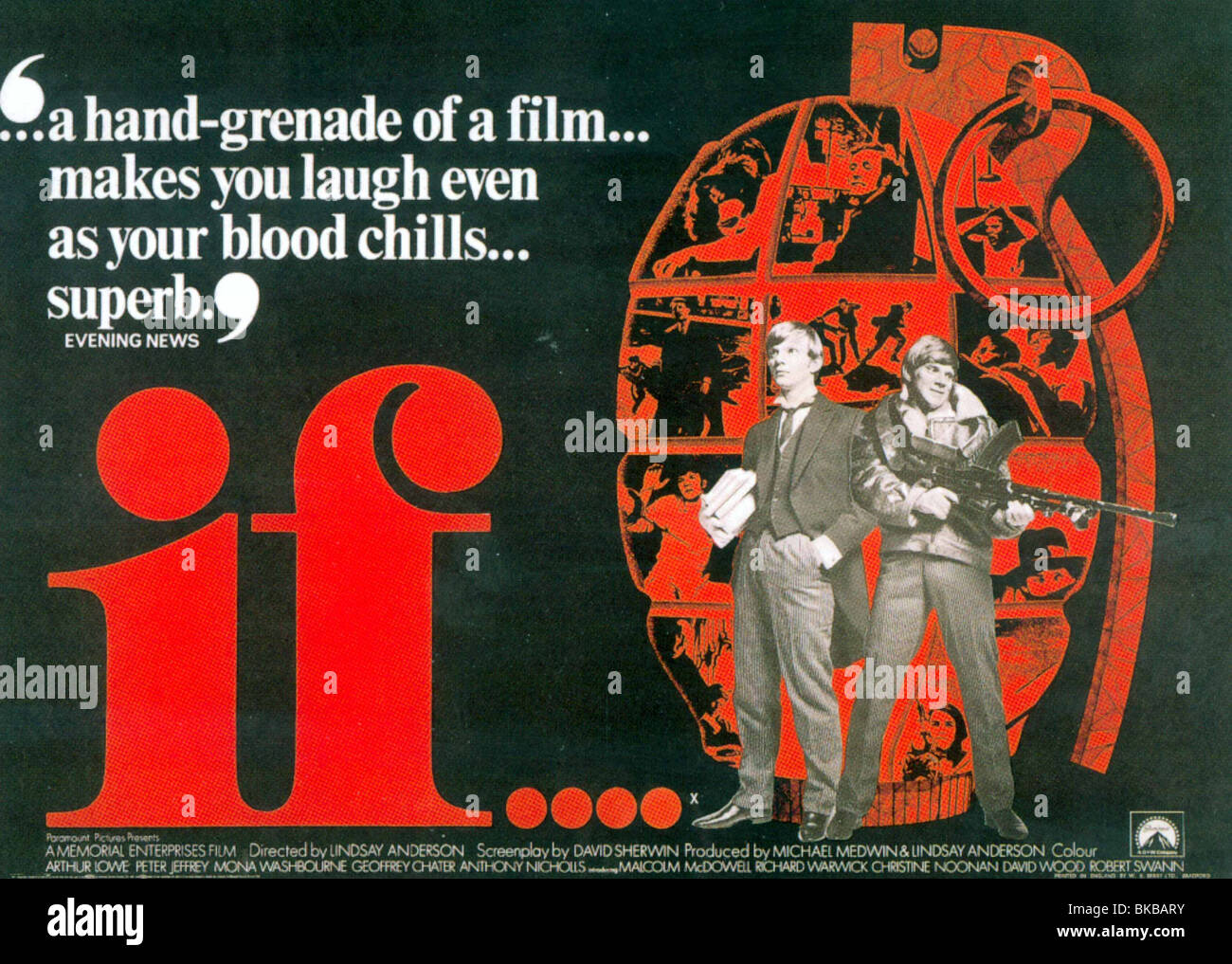 IF (1968) MALCOLM McDOWELL POSTER IF 001PC Stock Photo
