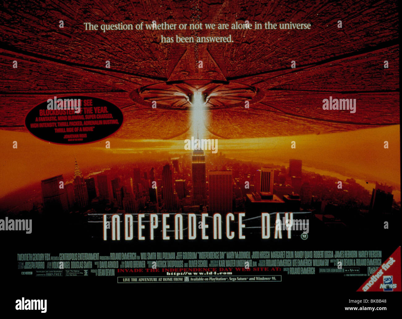 INDEPENDENCE DAY -1996 POSTER Stock Photo