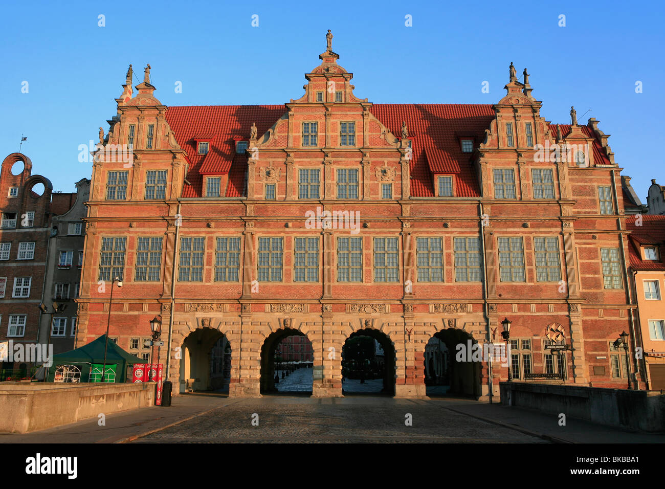 The Green Gate (former residence of the Polish kings) in 16th century mannerist style at Gdansk, Poland Stock Photo