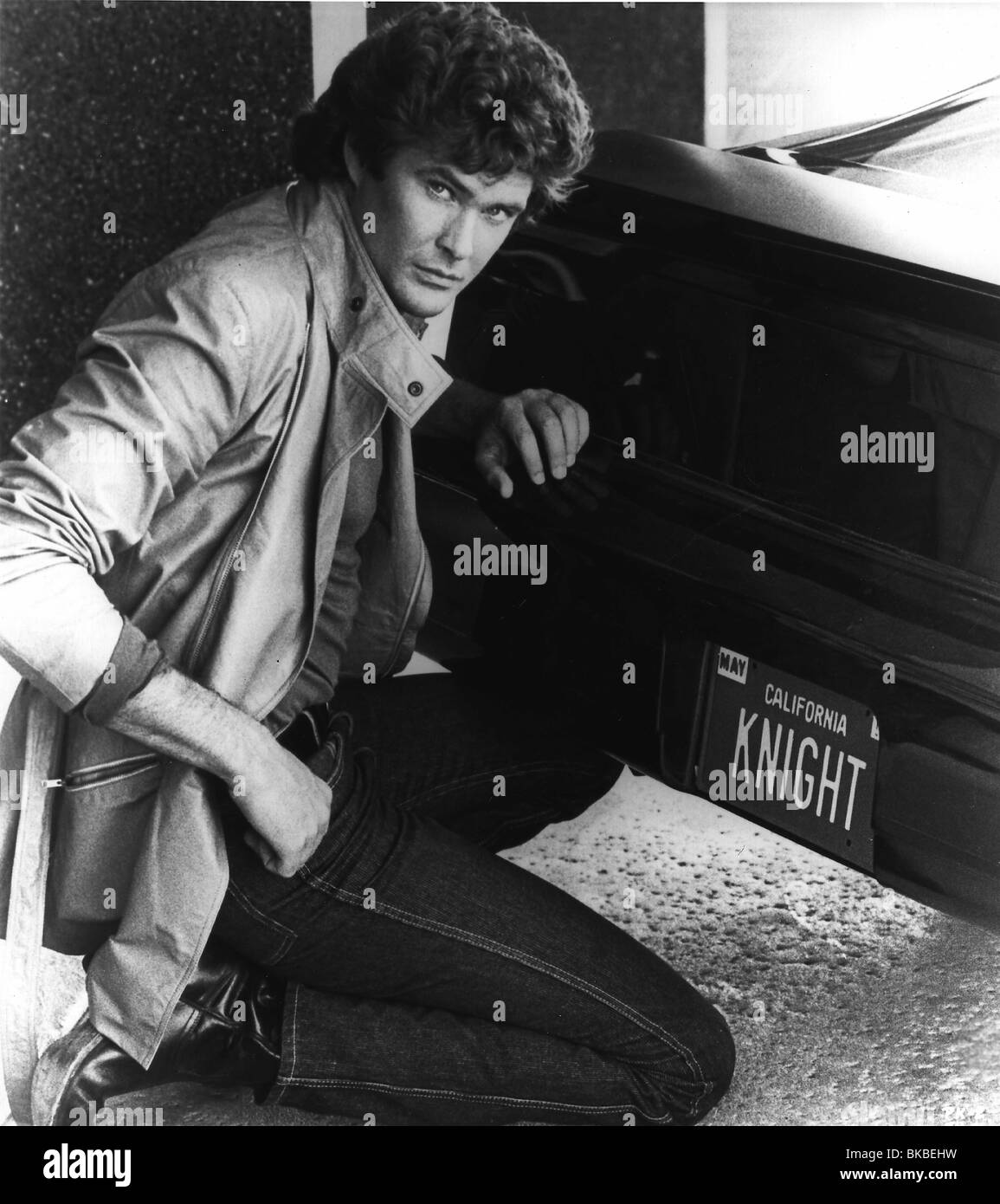 Knightrider tv david hasselhoff Black and White Stock Photos & Images