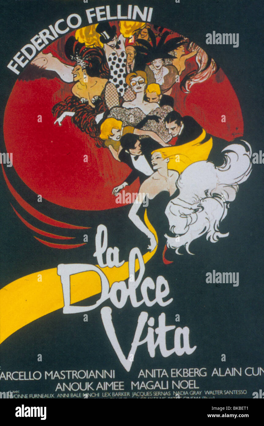 La Dolce Vita (1960) poster, Italian