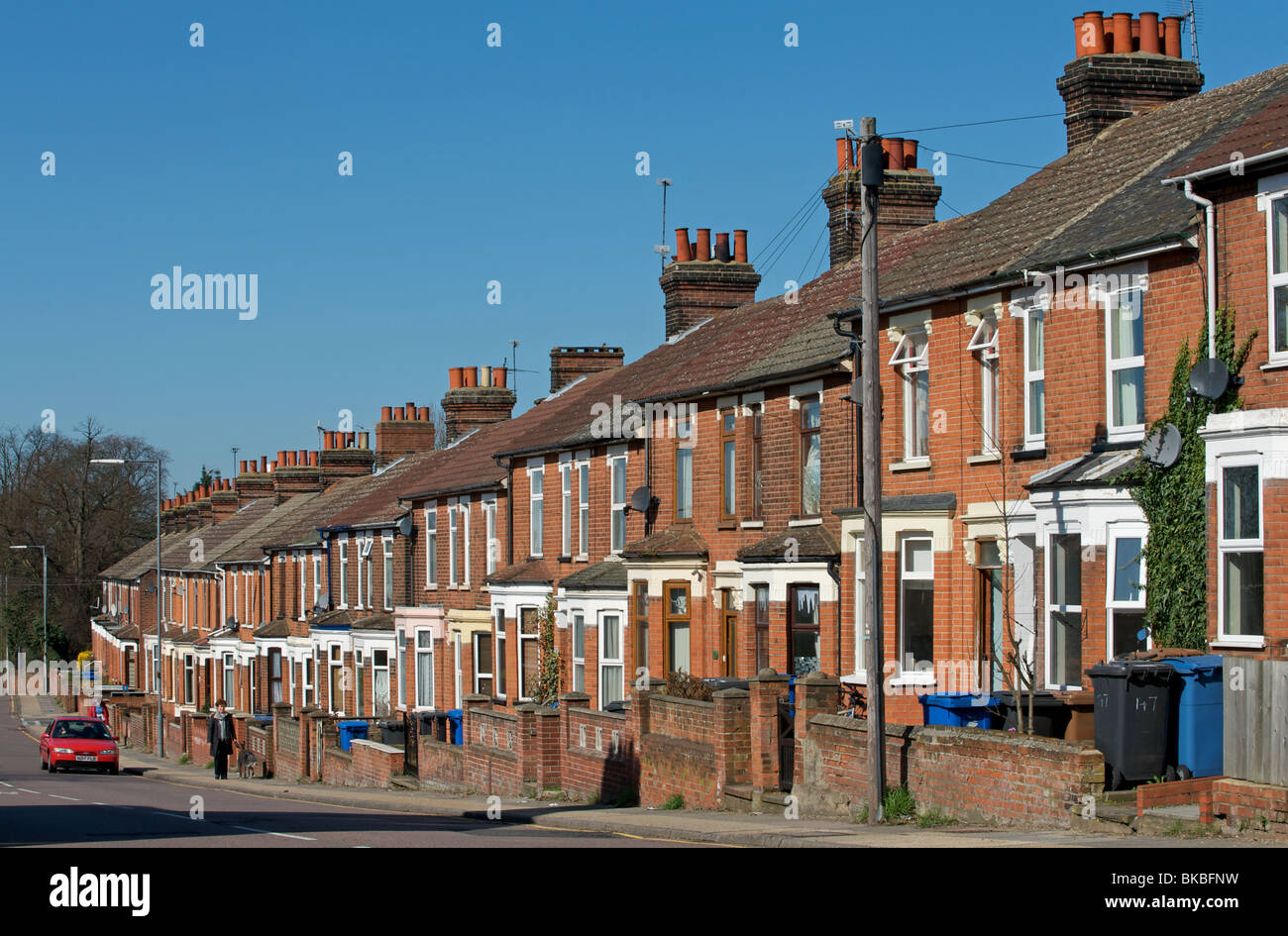 Residential street, Ipswich, Suffolk, UK Stock Photo Alamy