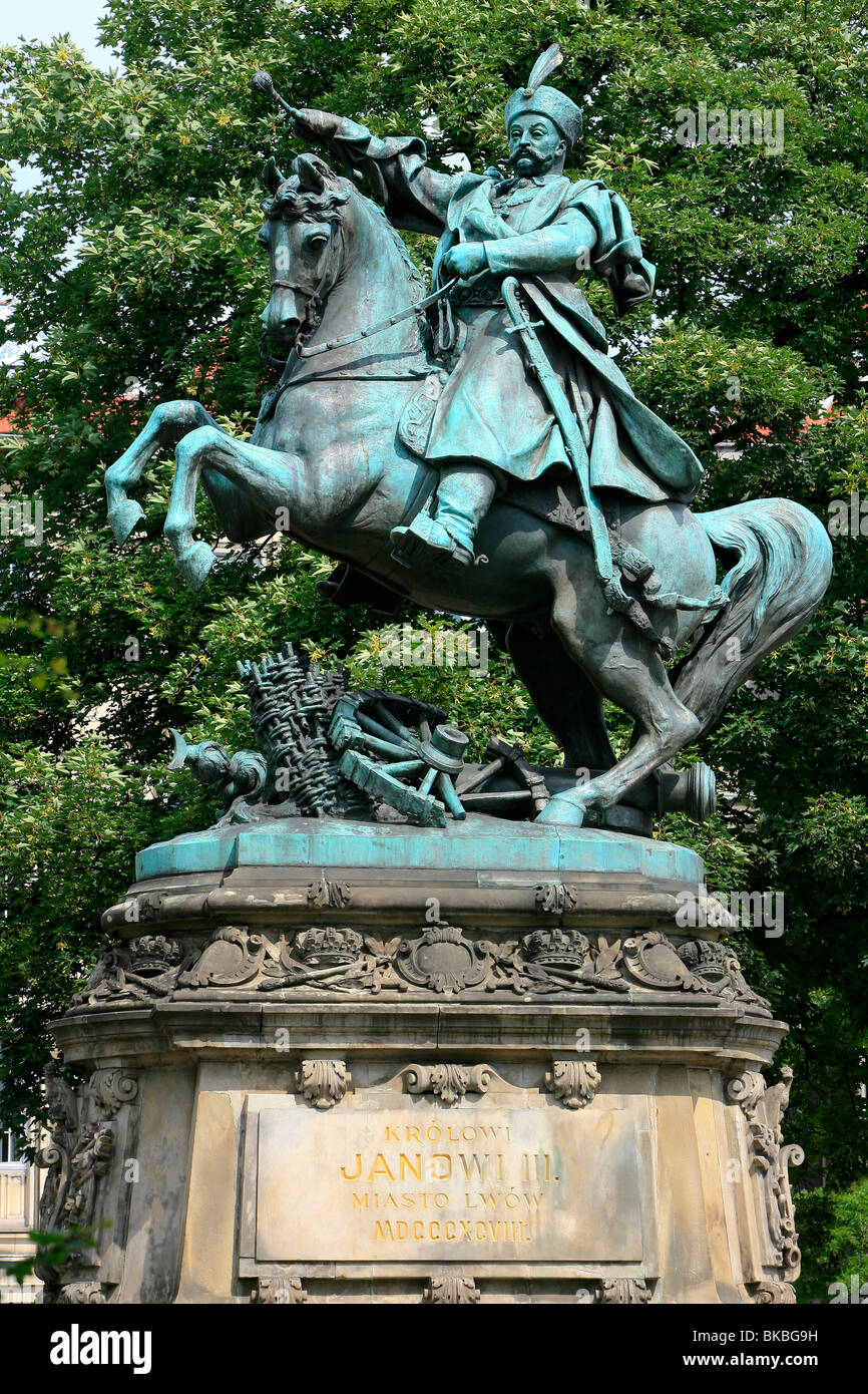 Statue of King John III Of Poland in Gdansk, Poland Stock Photo