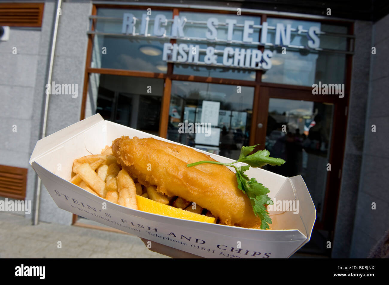 Rick Stein's fish and chips Restaurant and take away, Falmouth, Cornwall Stock Photo