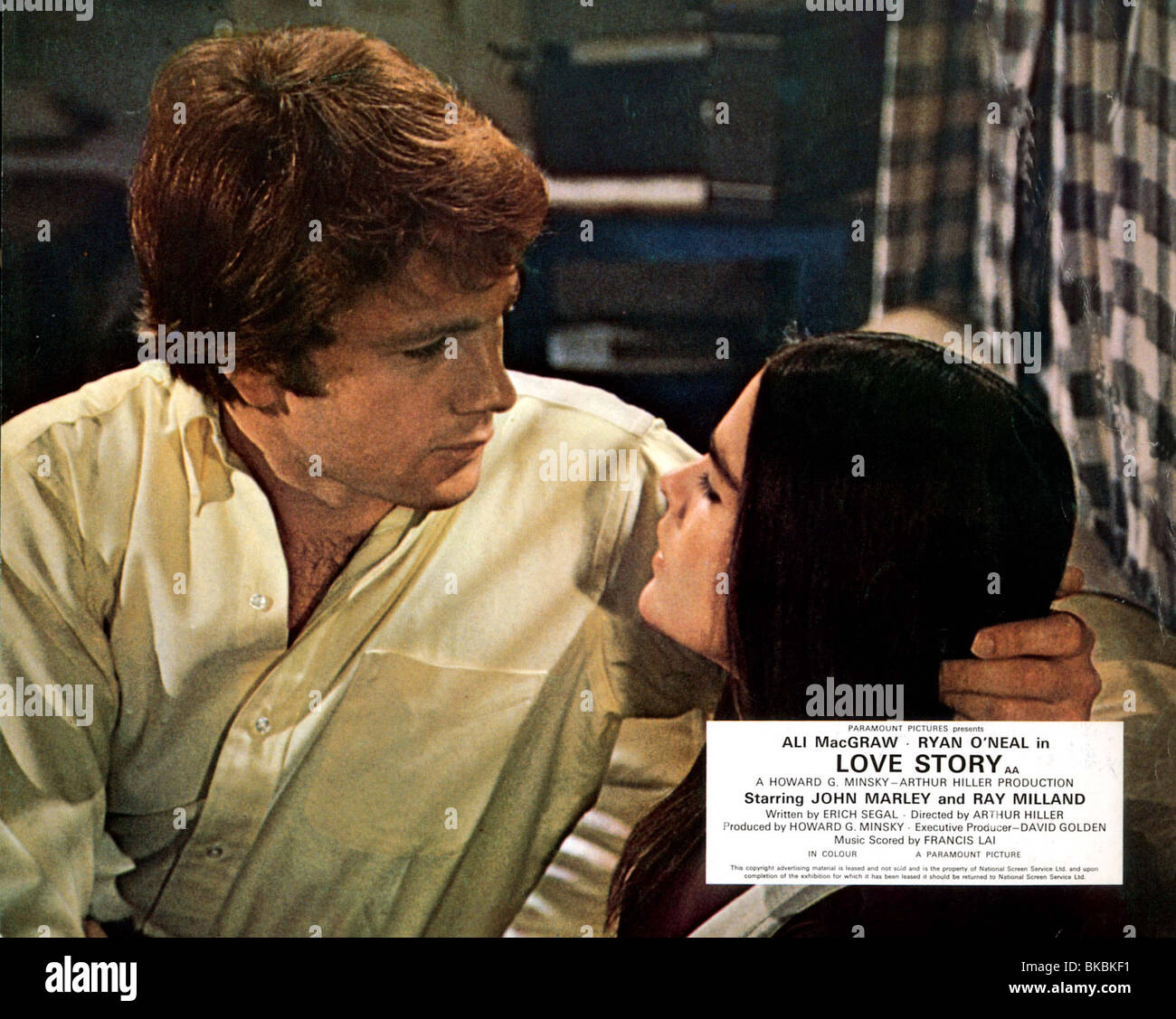 LOVE STORY RYAN ONEAL,ALI MACGRAW LVES 007FOH Stock Photo