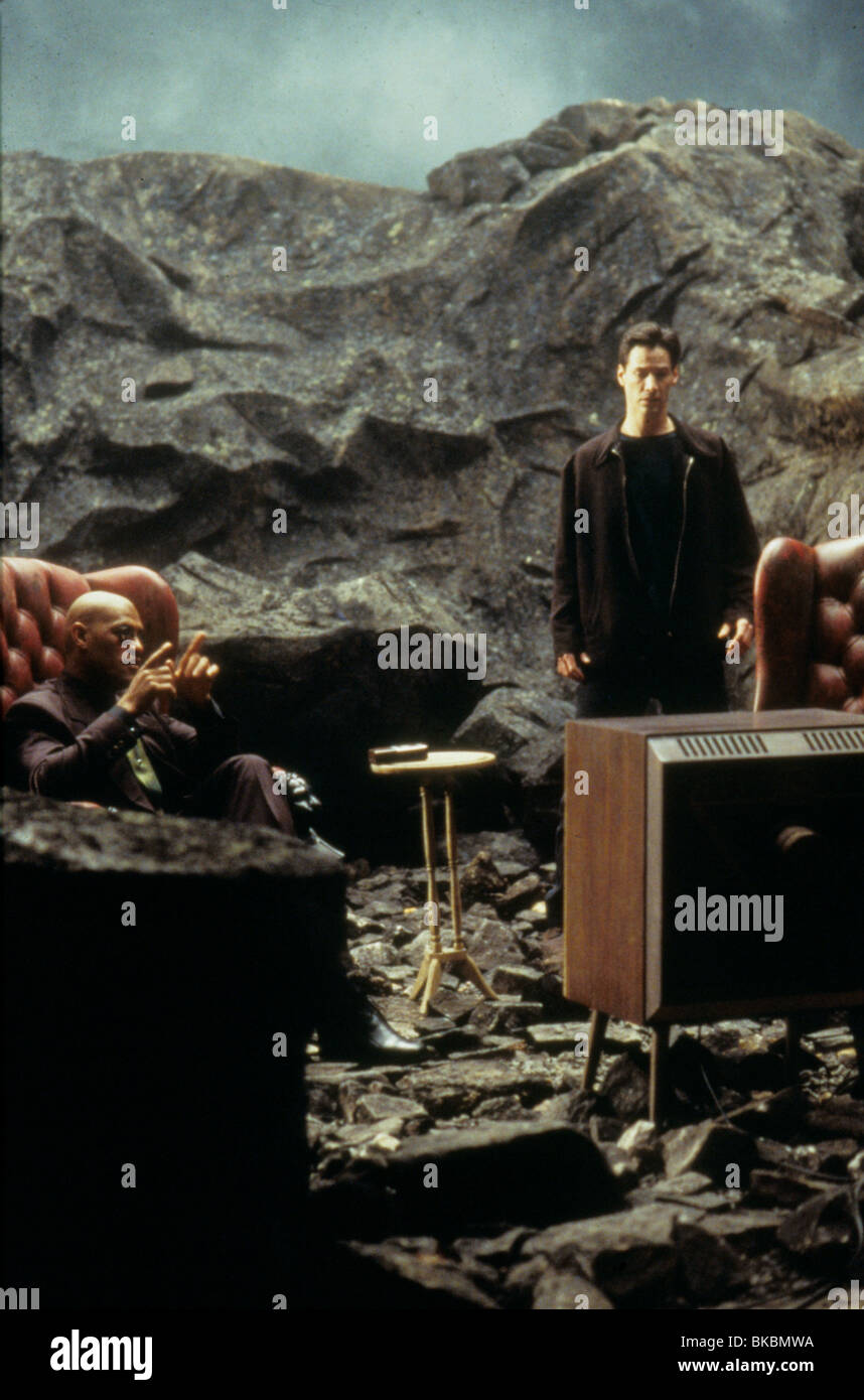 THE MATRIX (1999) LAURENCE FISHBURNE, KEANU REEVES MTIX 032 Stock Photo