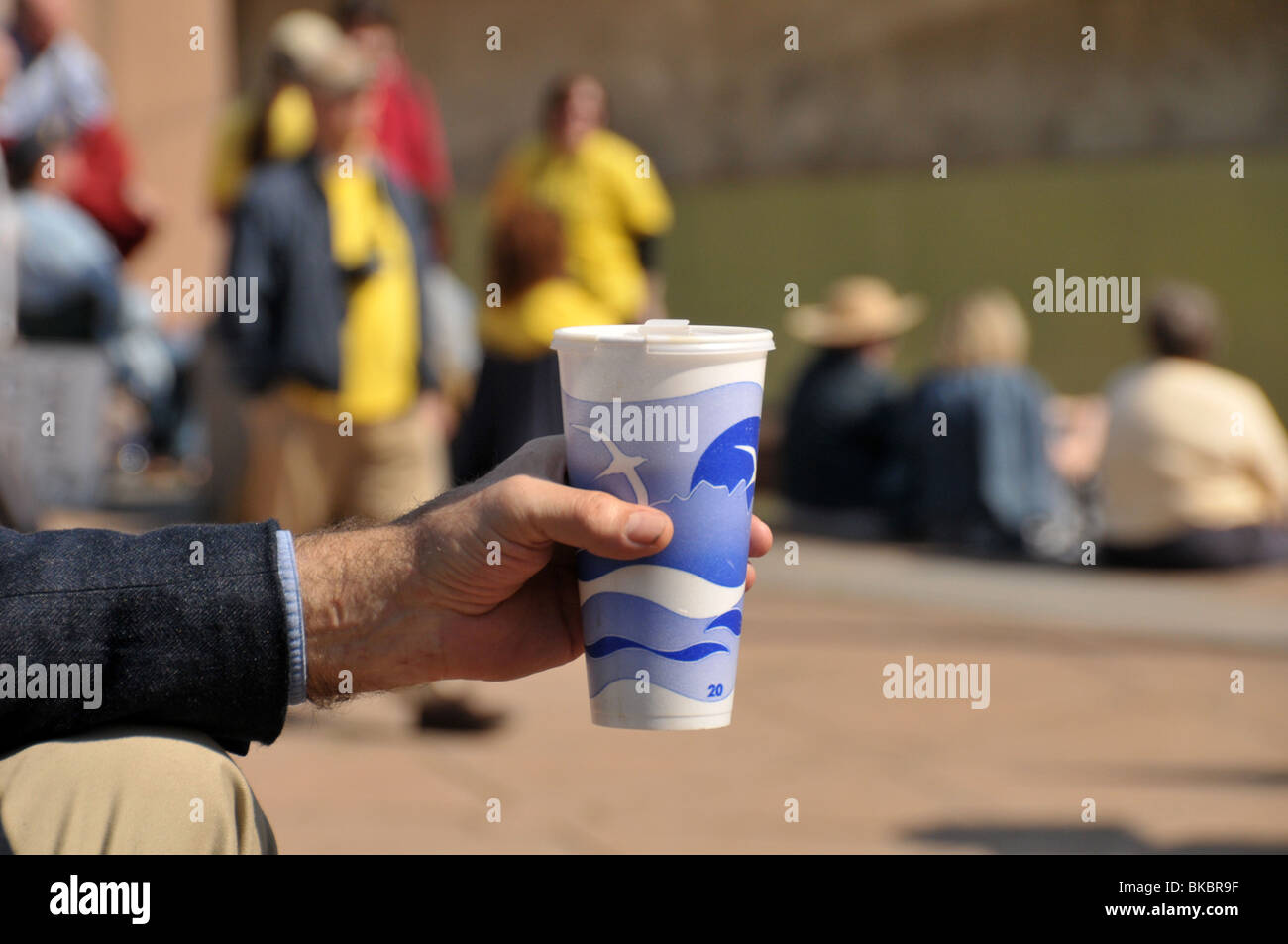 Hand holding drink man hi-res stock photography and images - Alamy
