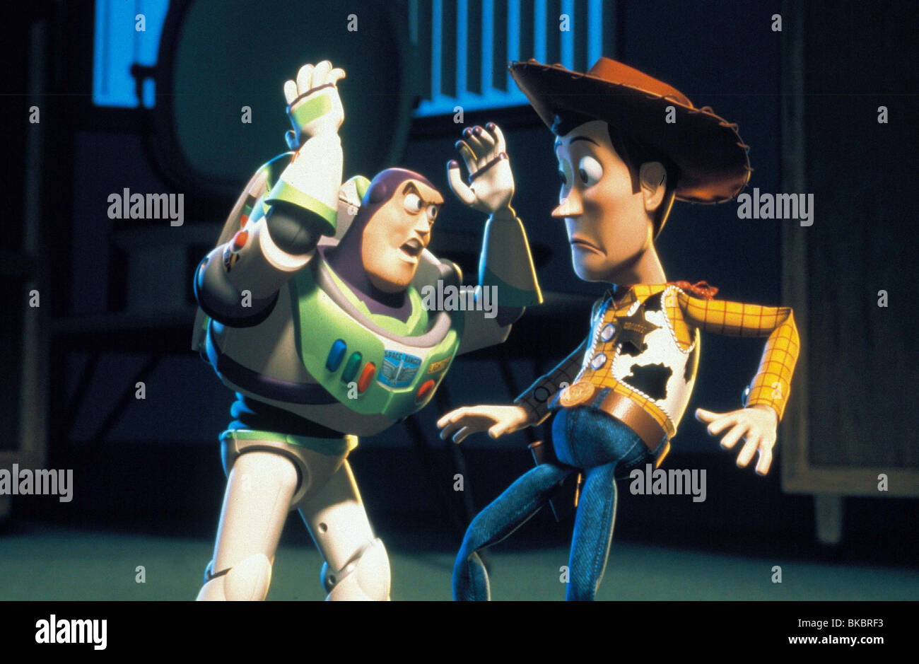 TOY STORY 2 (ANI - 1999) ANIMATED CREDIT DISNEY BUZZ LIGHTYEAR (CHARACTER), WOODY (CHARACTER) TTWO 095 Stock Photo