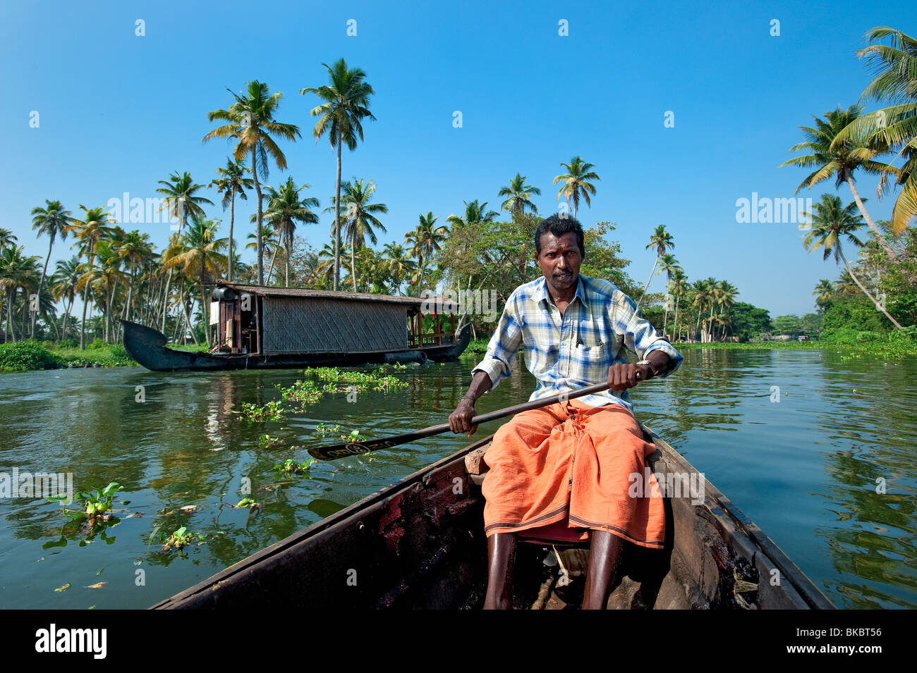 Alleppey Backwaters, Kerala, India Stock Photo