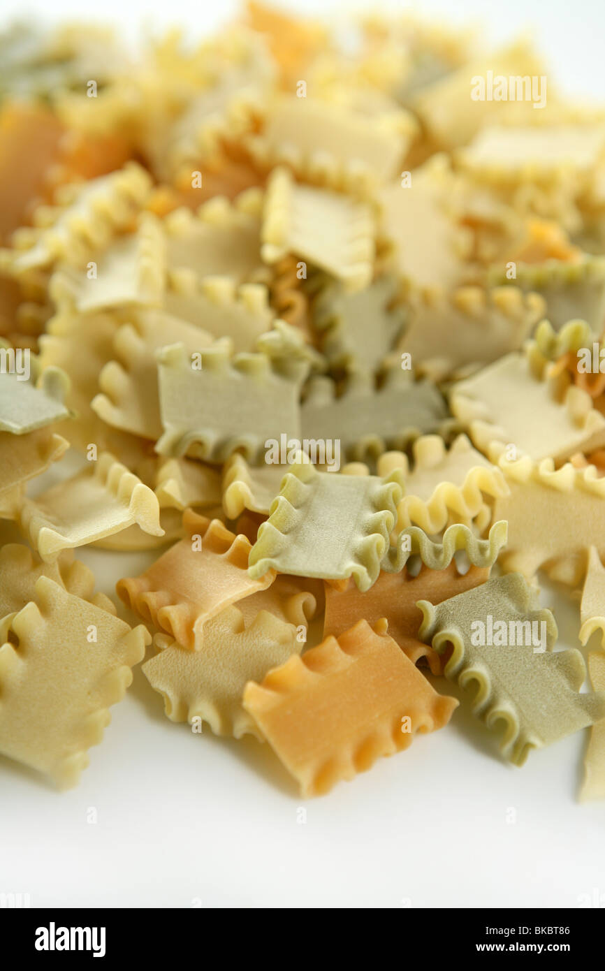 Italian multicolor stripes pasta texture Stock Photo