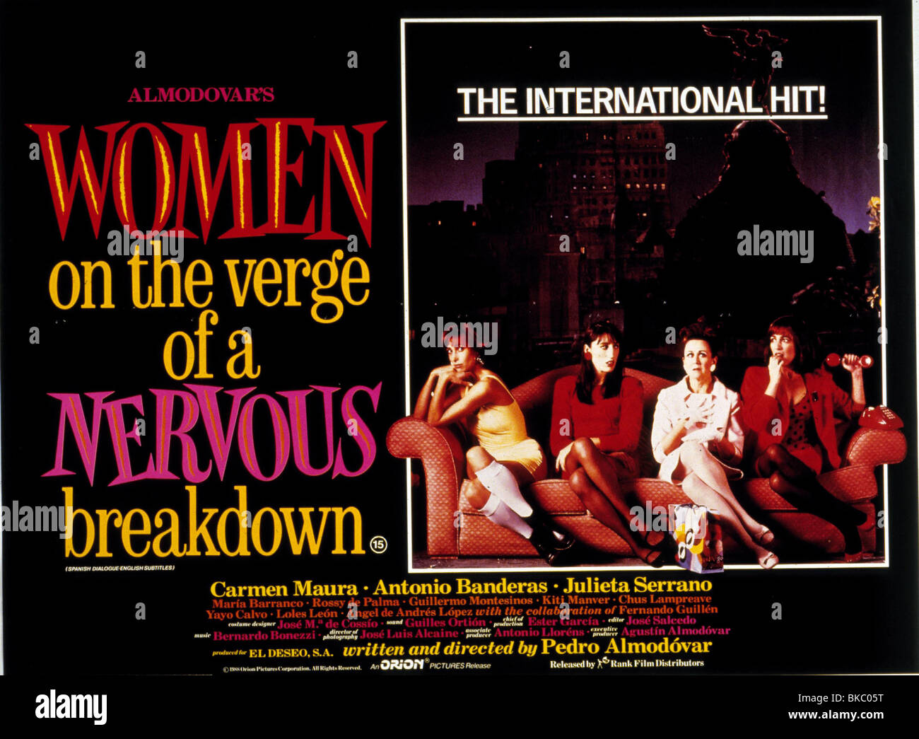 WOMEN ON THE VERGE OF A NERVOUS BREAKDOWN (1988) POSTER WOTV 041 Stock Photo Alamy