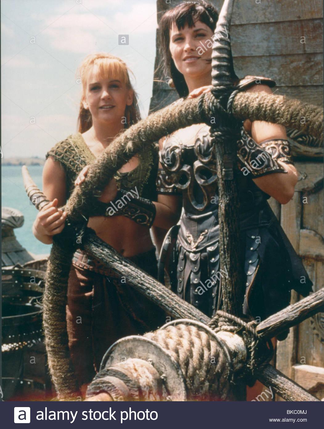 Warrior Princess Renee Oconnor Lucy Lawless Stock Photos & Warrior ...