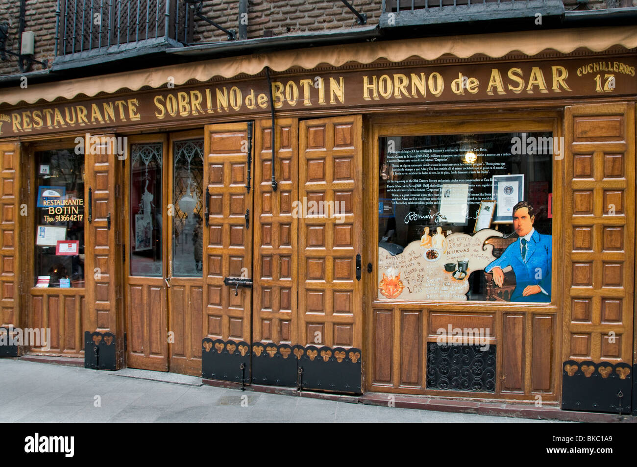 Sobrino de Botin Horno de Asar Old Madrid Spain Bar Pub Cafe  Restaurant Stock Photo