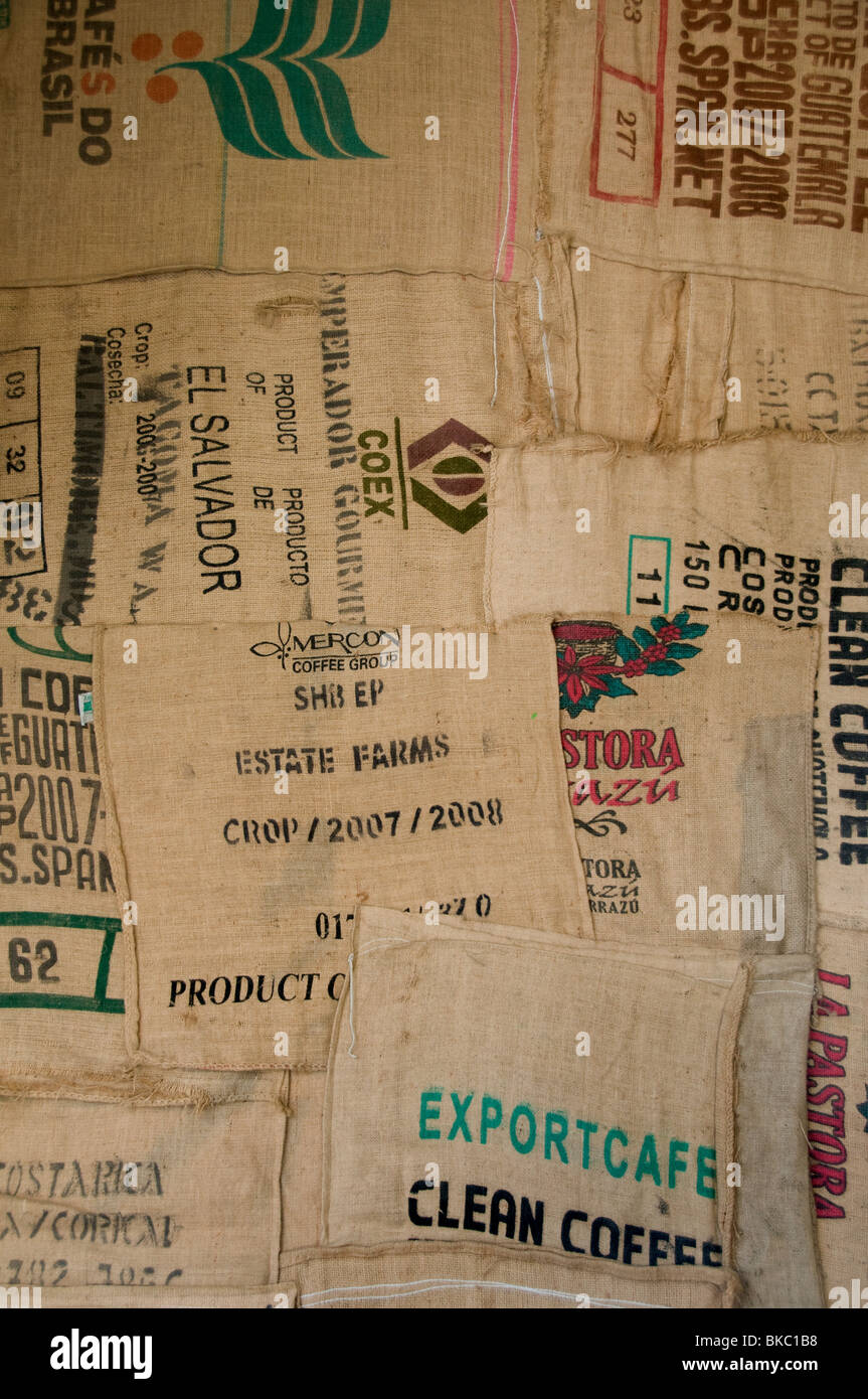 coffee roasting factory bag export  Estate Farms Stock Photo