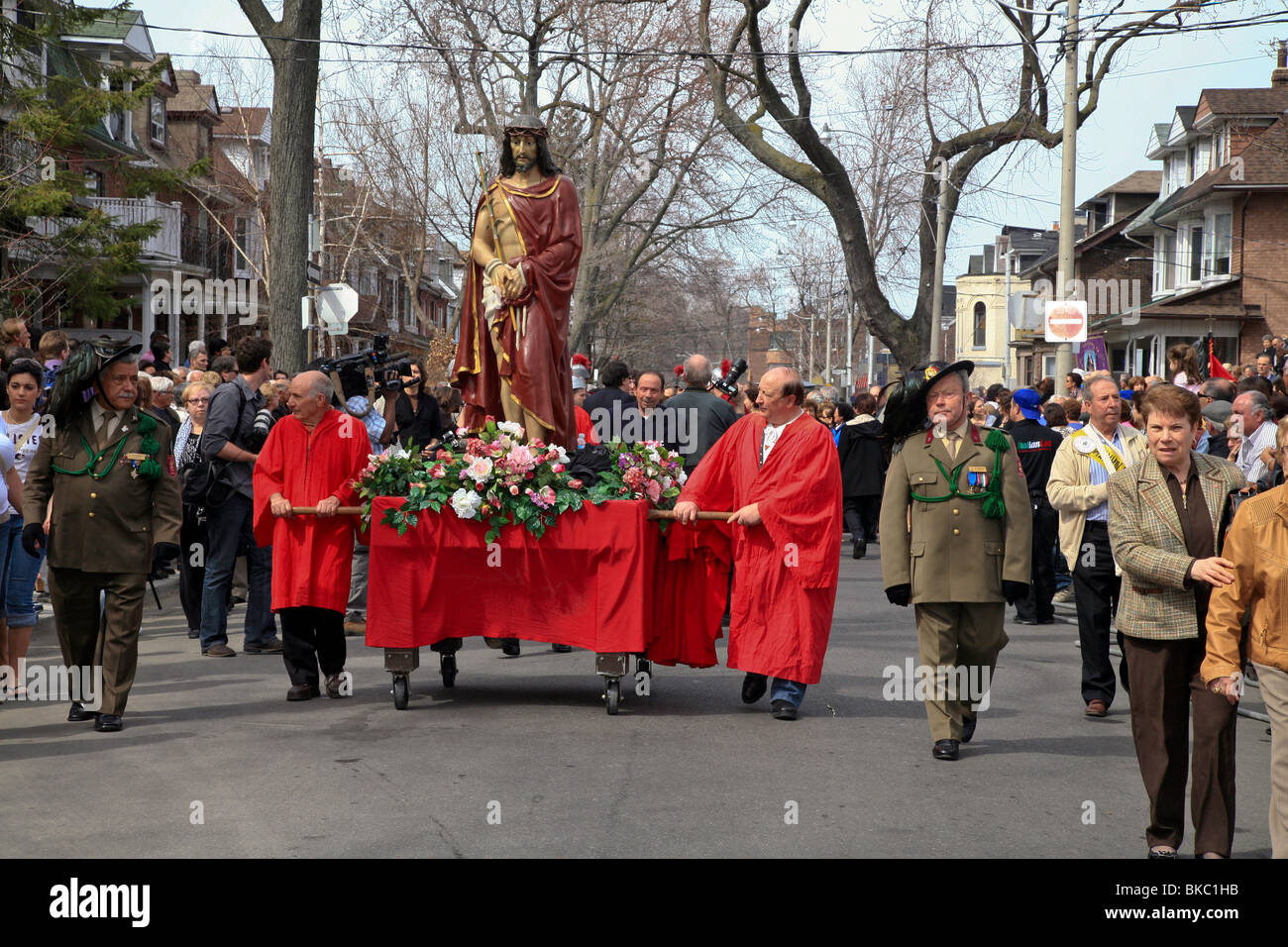 Holy Easter or Good Friday Procession Parade," Little Italy", Toronto