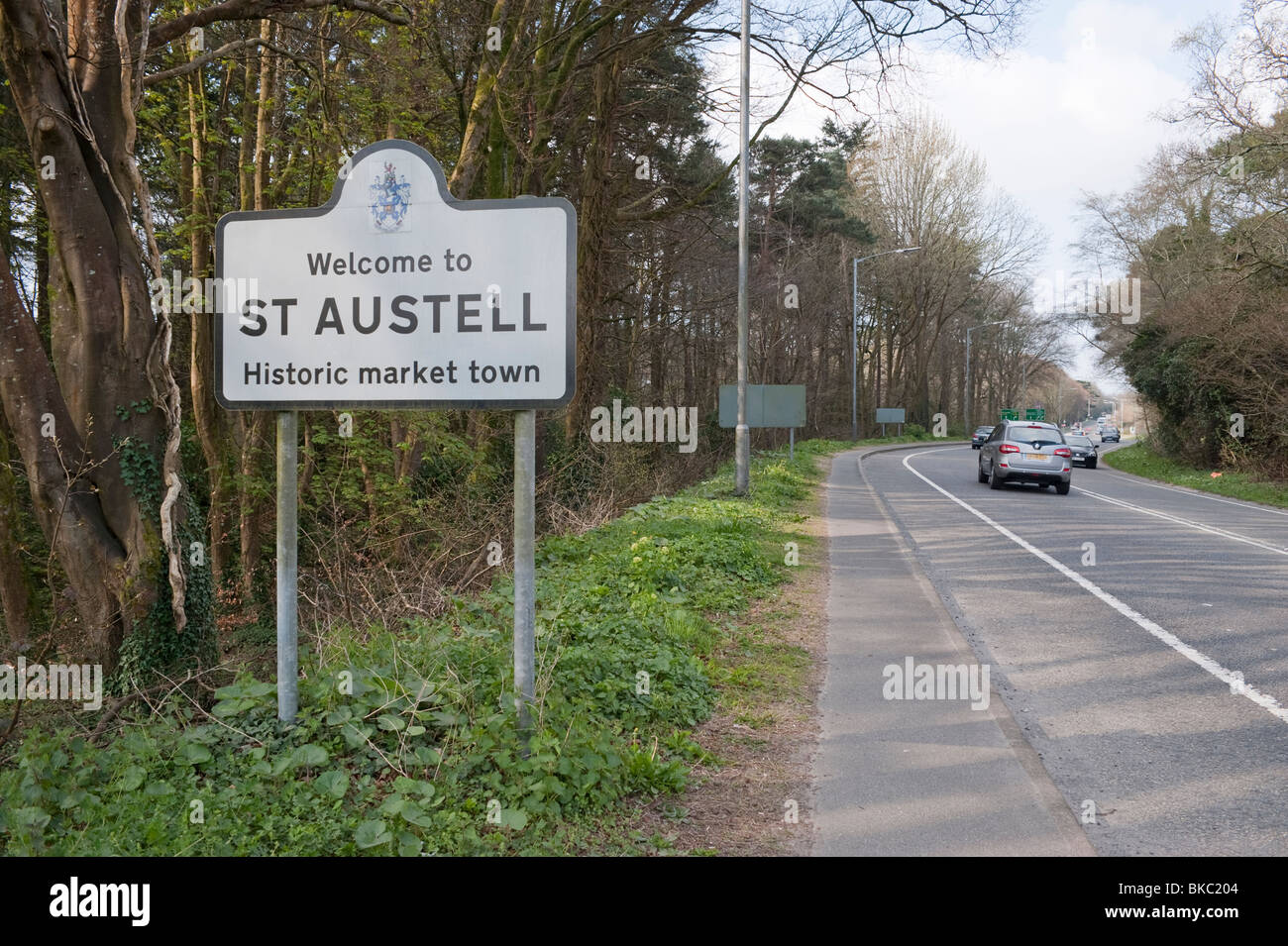 St Austell sign Stock Photo Alamy
