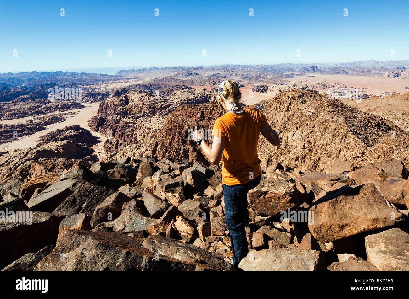 Jebel Um Adaami Wadi Rum Jordan Desert Stock Photo