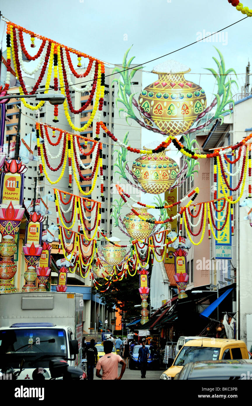 street scene, Little India,  Singapore Stock Photo
