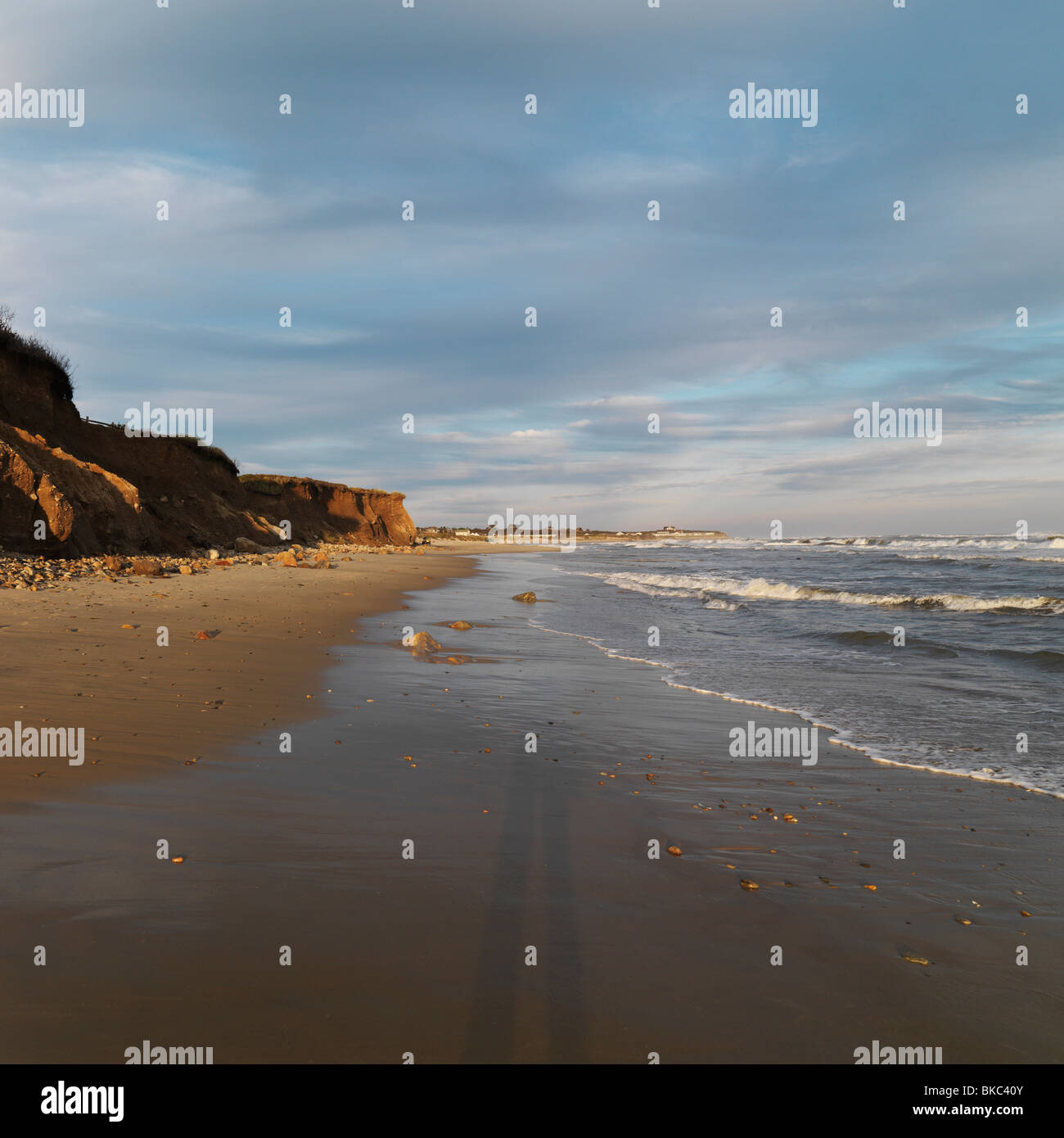 Beach And Ocean Shoreline, Sag Harbor, New York, Usa Stock Photo