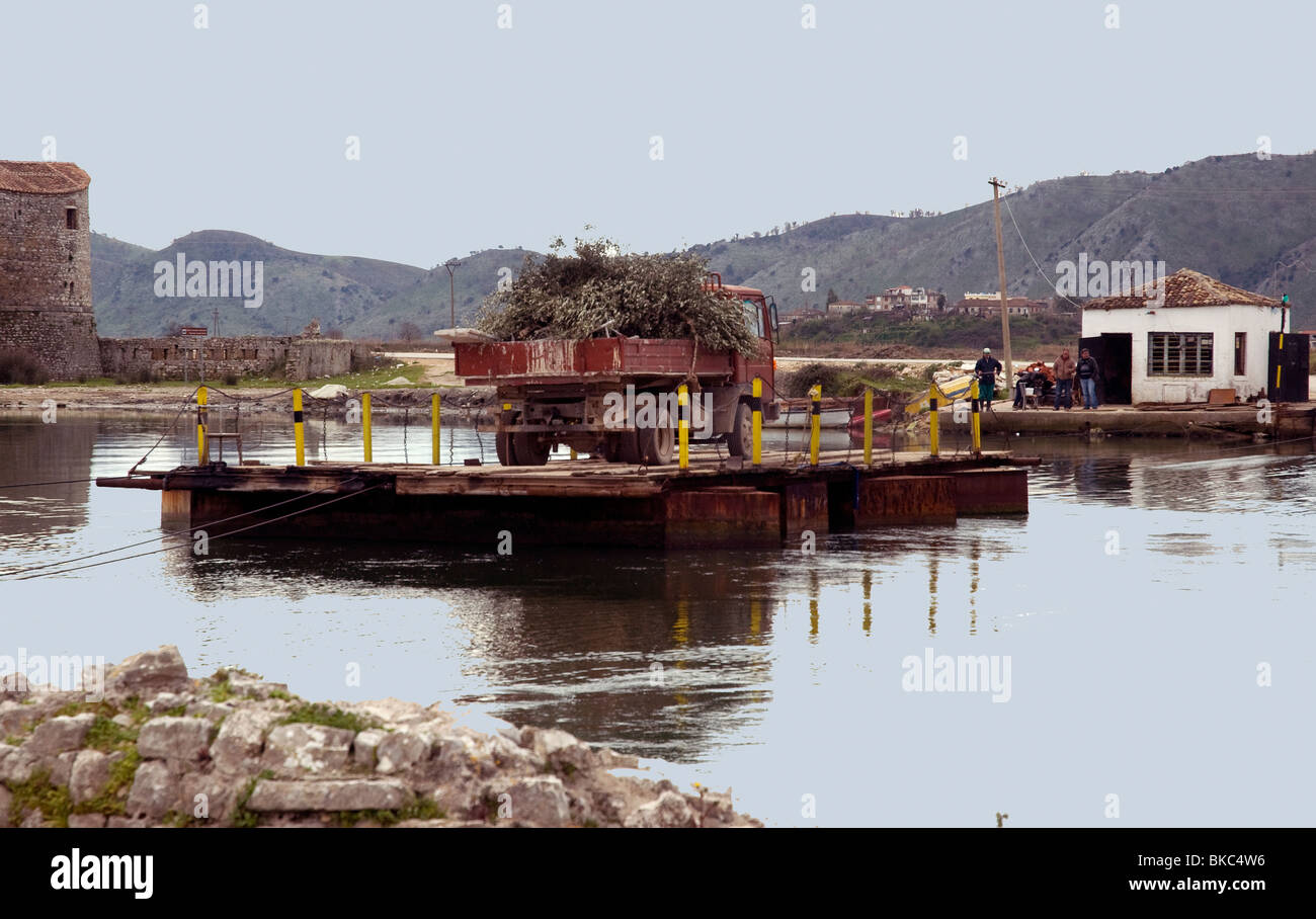 A simple cable ferry across the Vivari channel connects the peninsula ...