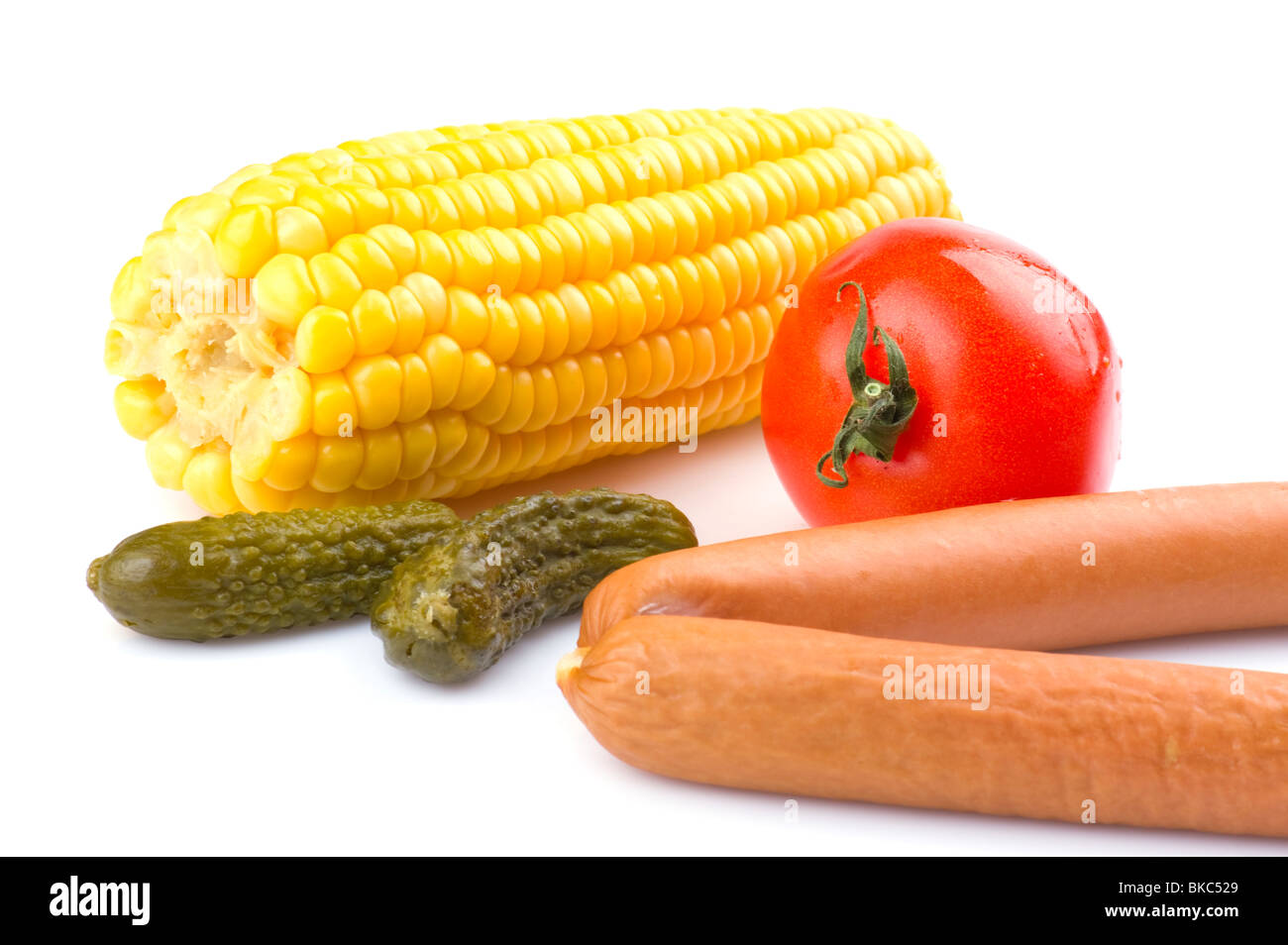 Objects In Food object on white - food on white close up Stock Photo - Alamy