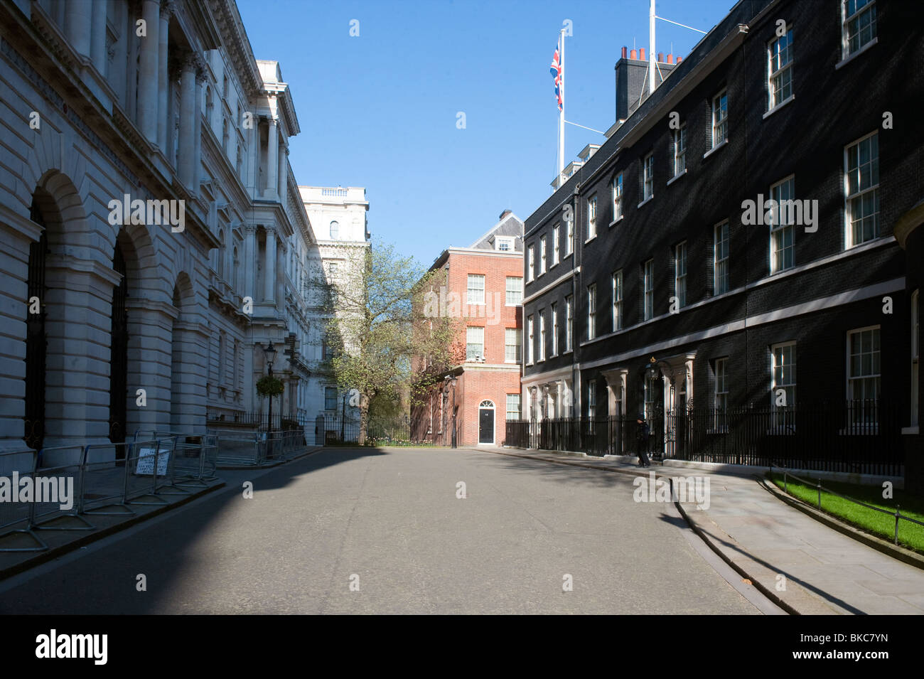 No 10 Downing Street in London, England. Residence of the Prime minister of Great Britain Stock Photo