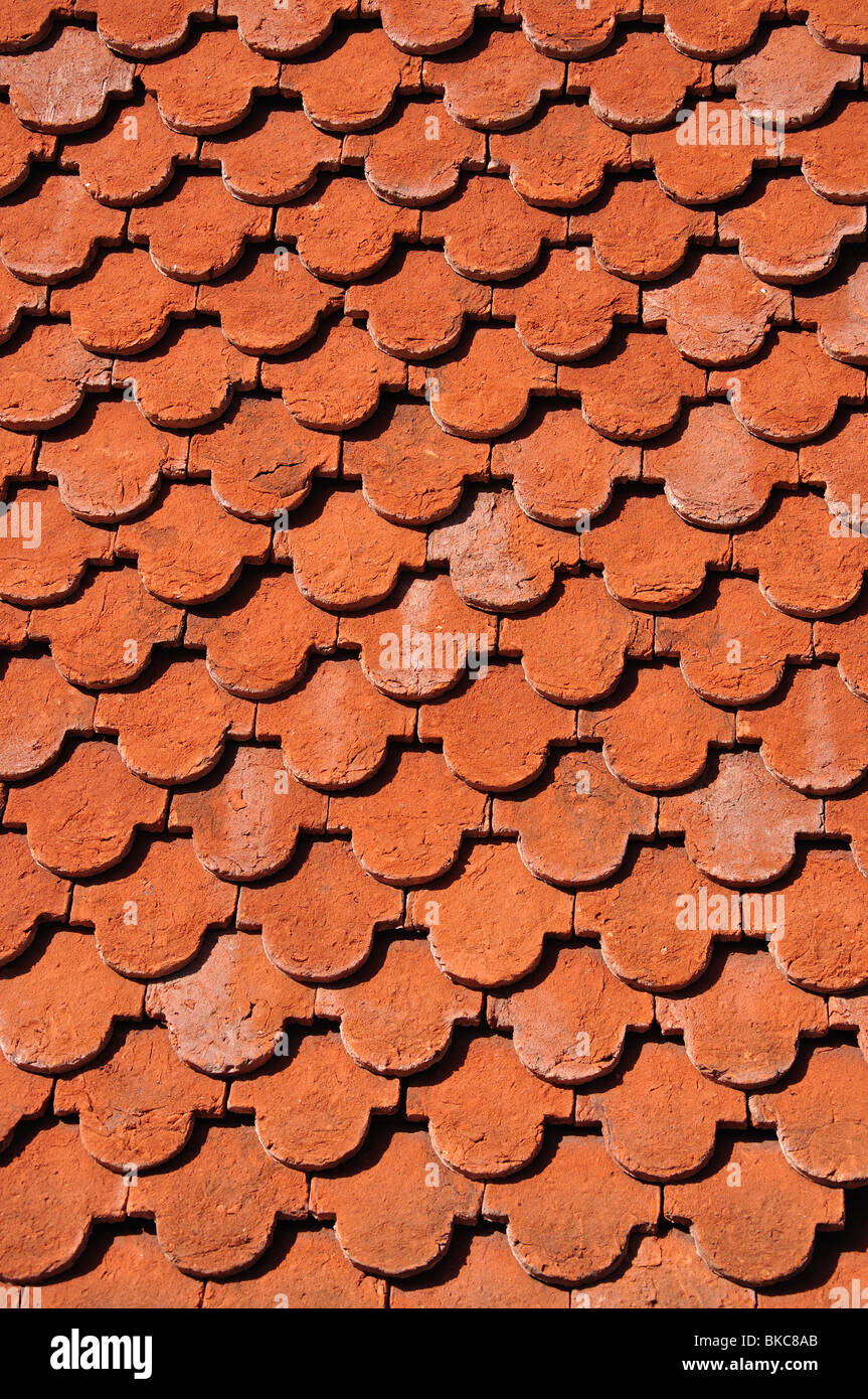 Roof tiles, High Street, Cranleigh, Surrey, England, United Kingdom Stock Photo