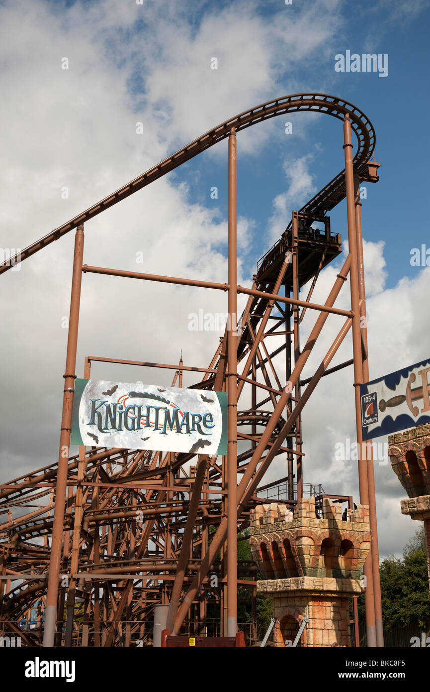 Nightmare Theme Park Ride Camelot UK Stock Photo