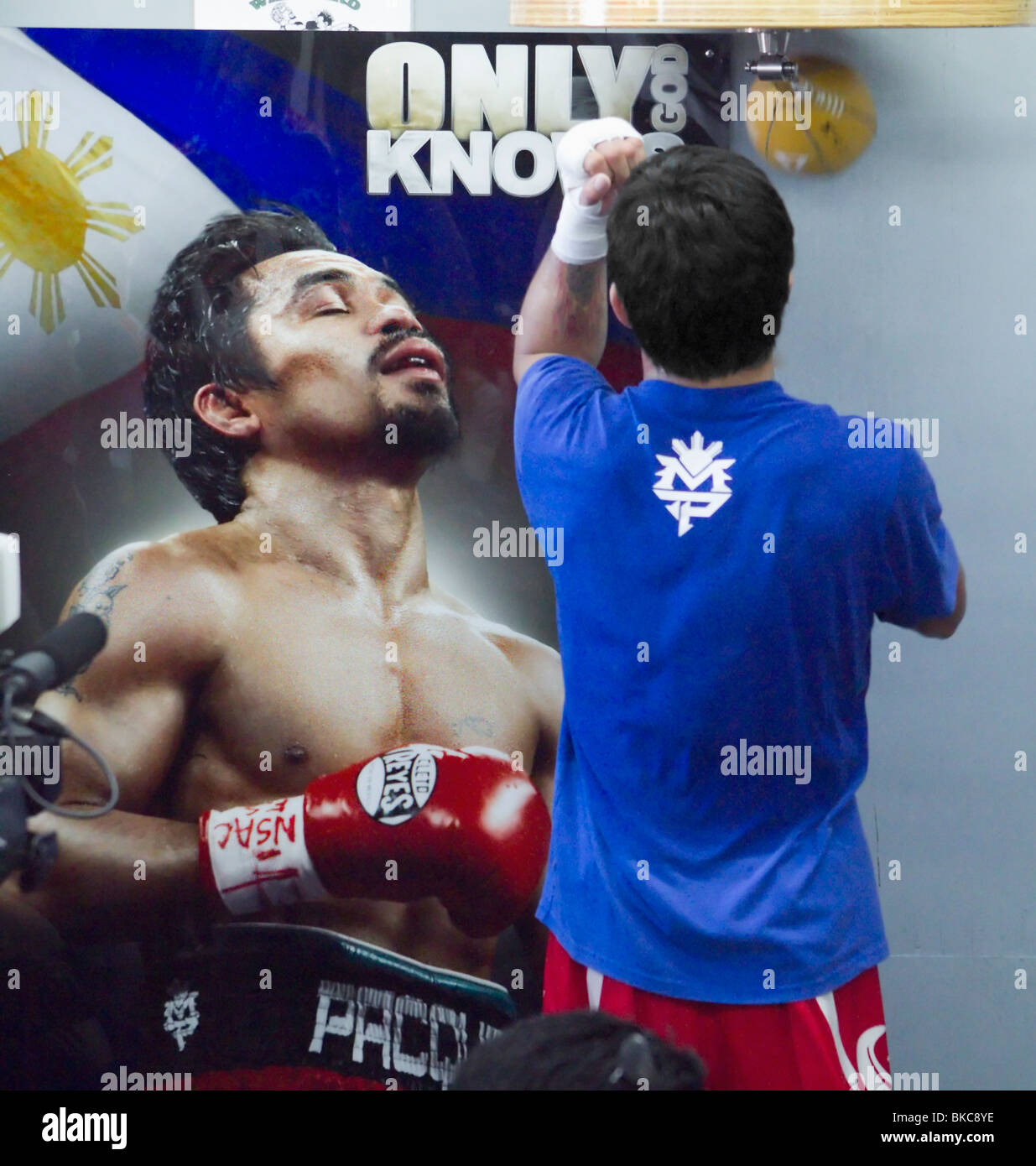 Manny Pacquiao workout Media Day March 2010 Stock Photo