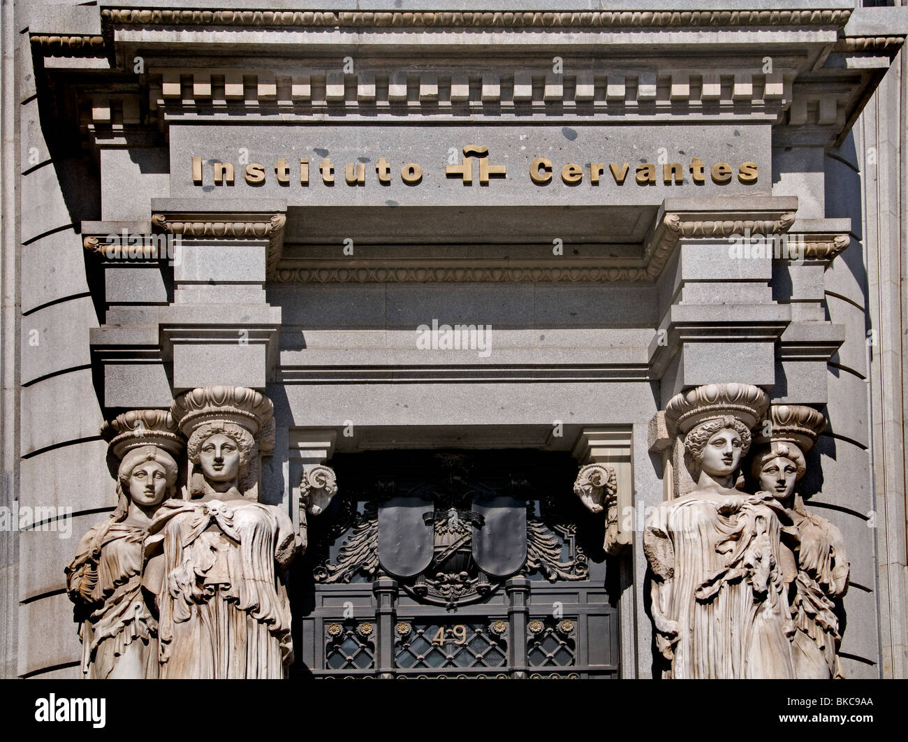 Instituto Cervantes Madrid Calle de Alcala Spain Spanish Stock Photo