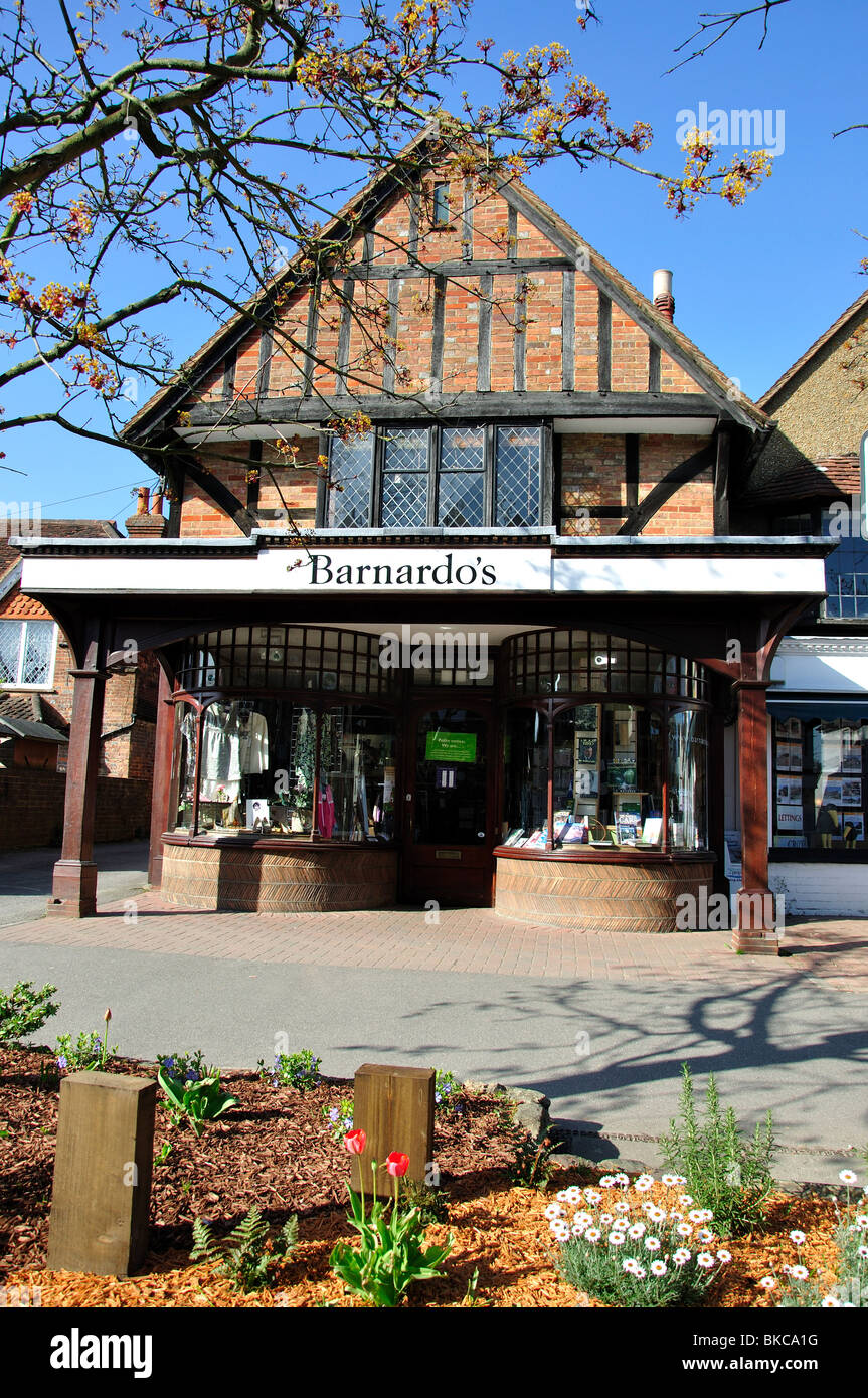 Barnardo's Charity Shop, High Street, Cranleigh, Surrey, England, United Kingdom Stock Photo