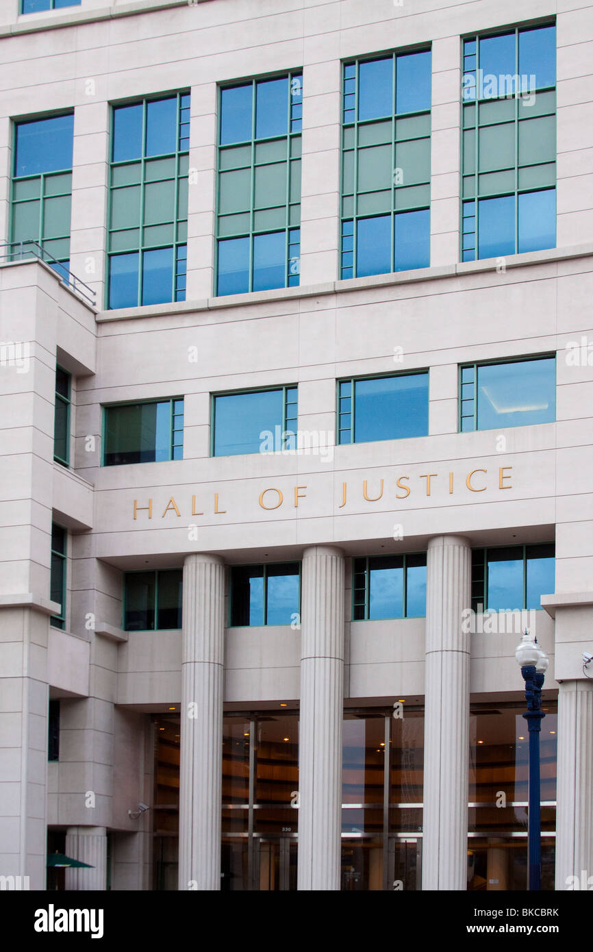 Front of the Hall of Justice building in downtown San Diego Stock Photo ...