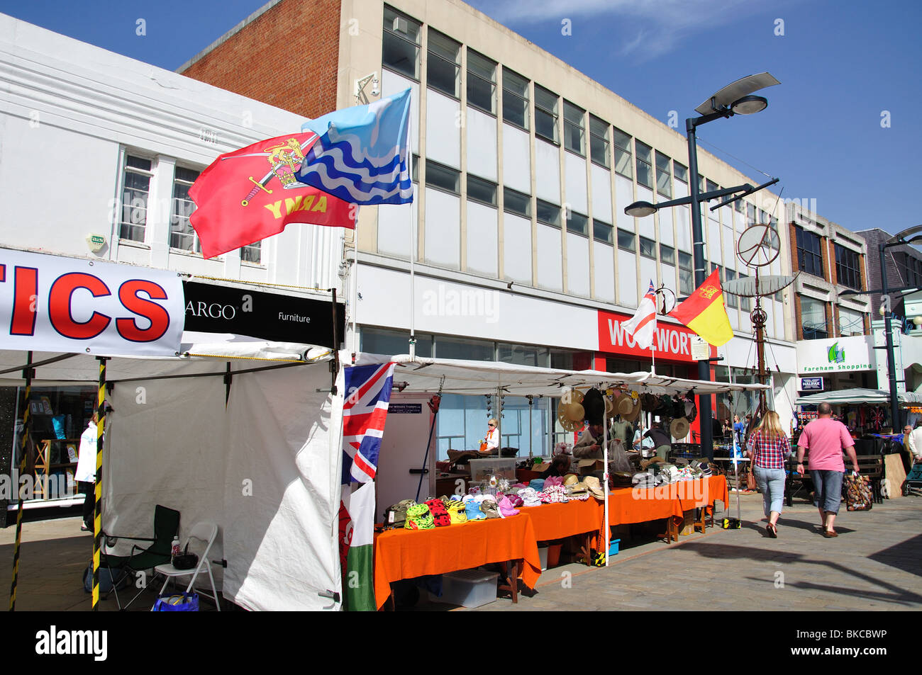 Outdoor market, West Street, Fareham, Hampshire, England, United