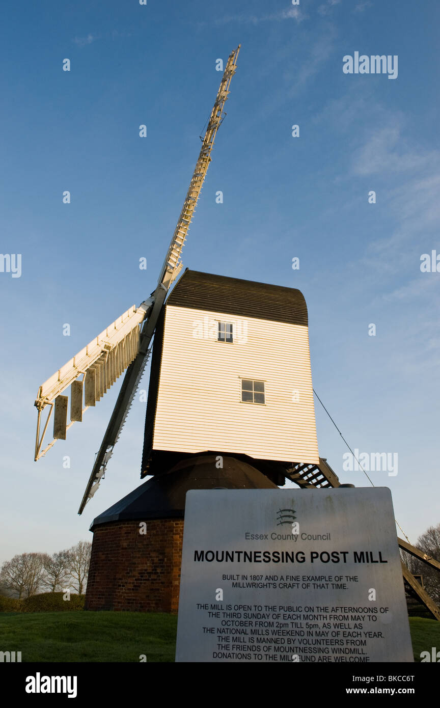Windmill in Mountnessing, Essex, England, United Kingdom Stock Photo