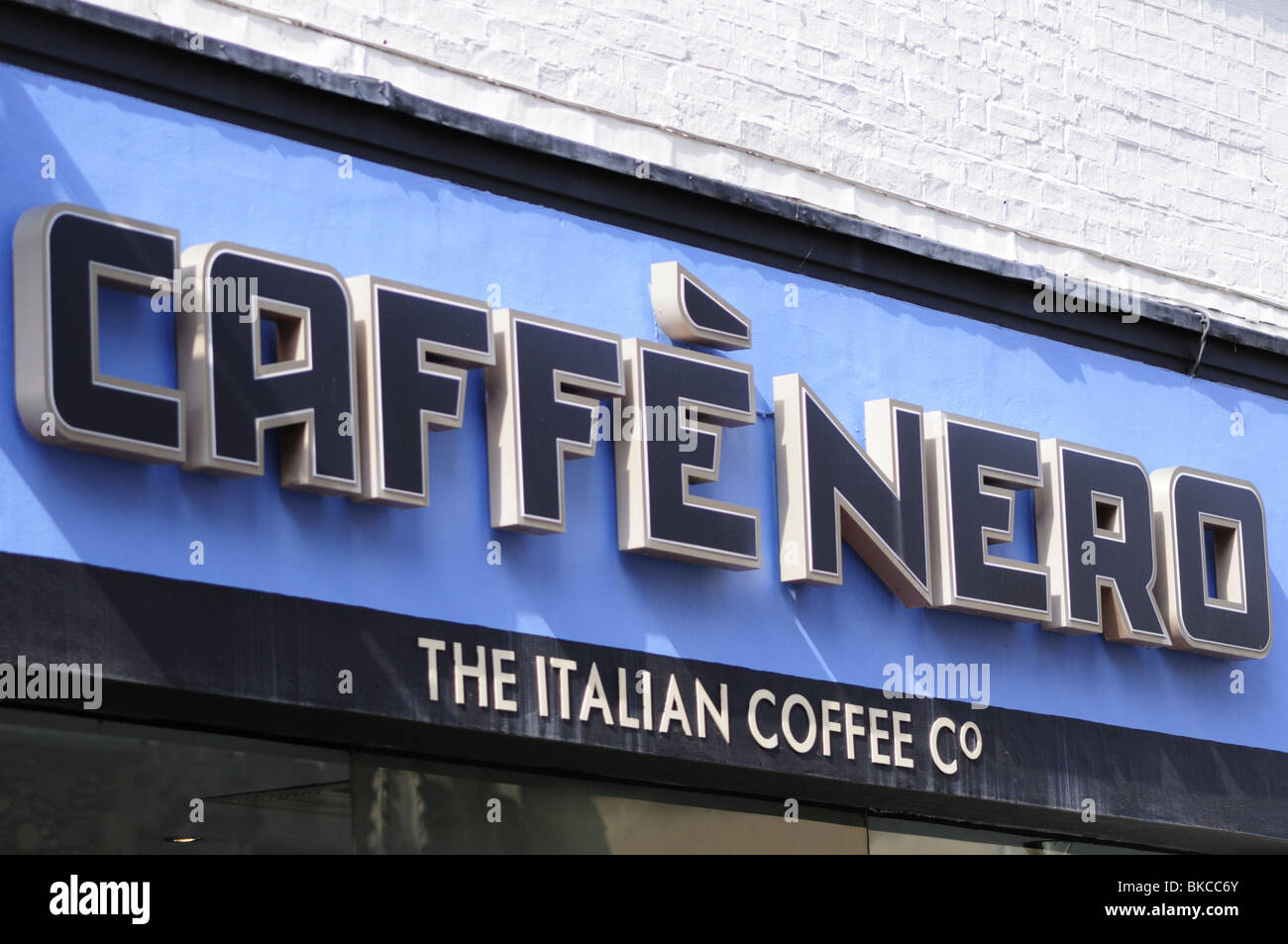 Caffe Nero coffee shop sign, Cambridge, England UK Stock Photo