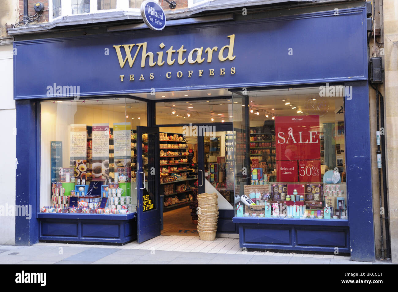 Whittard Teas Coffees Shop, Cambridge England UK Stock Photo