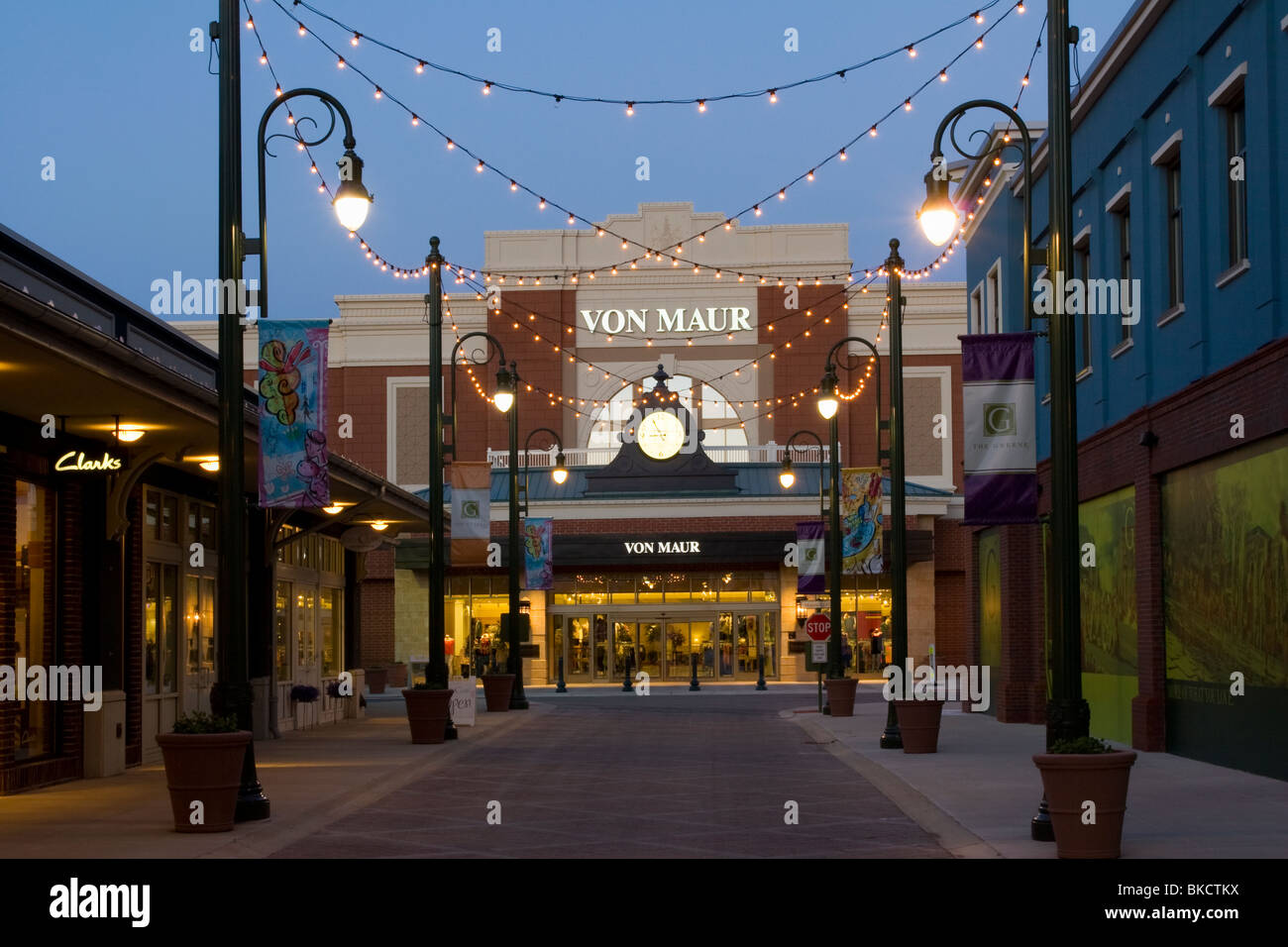 Von Maur store at The Greene in Beavercreek Dayton Ohio USA. At dusk