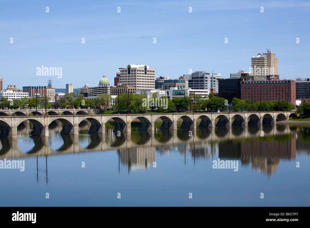 Skyline of Harrisburg, on the Susquehanna River, capital of ...